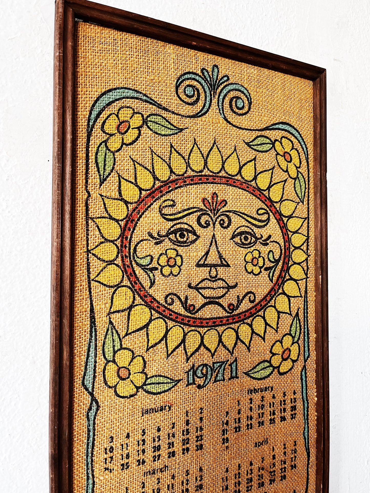 Vintage Framed Calendar