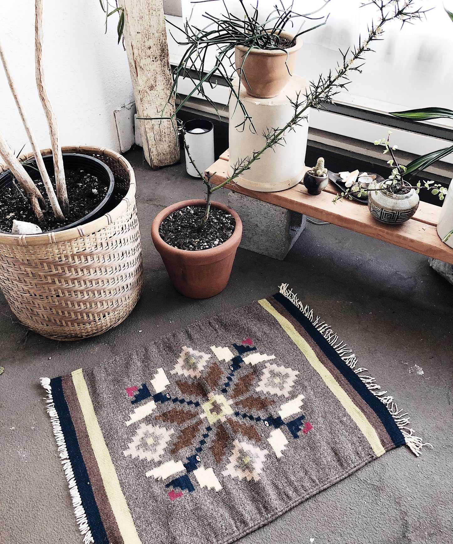 Vintage Wool Swedish Mini Rug