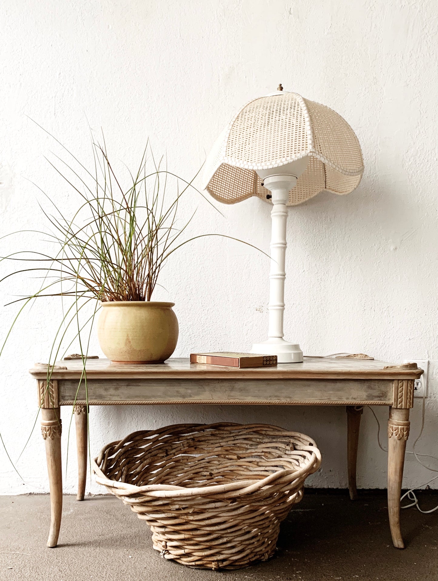 Vintage Sculptural Handmade Basket