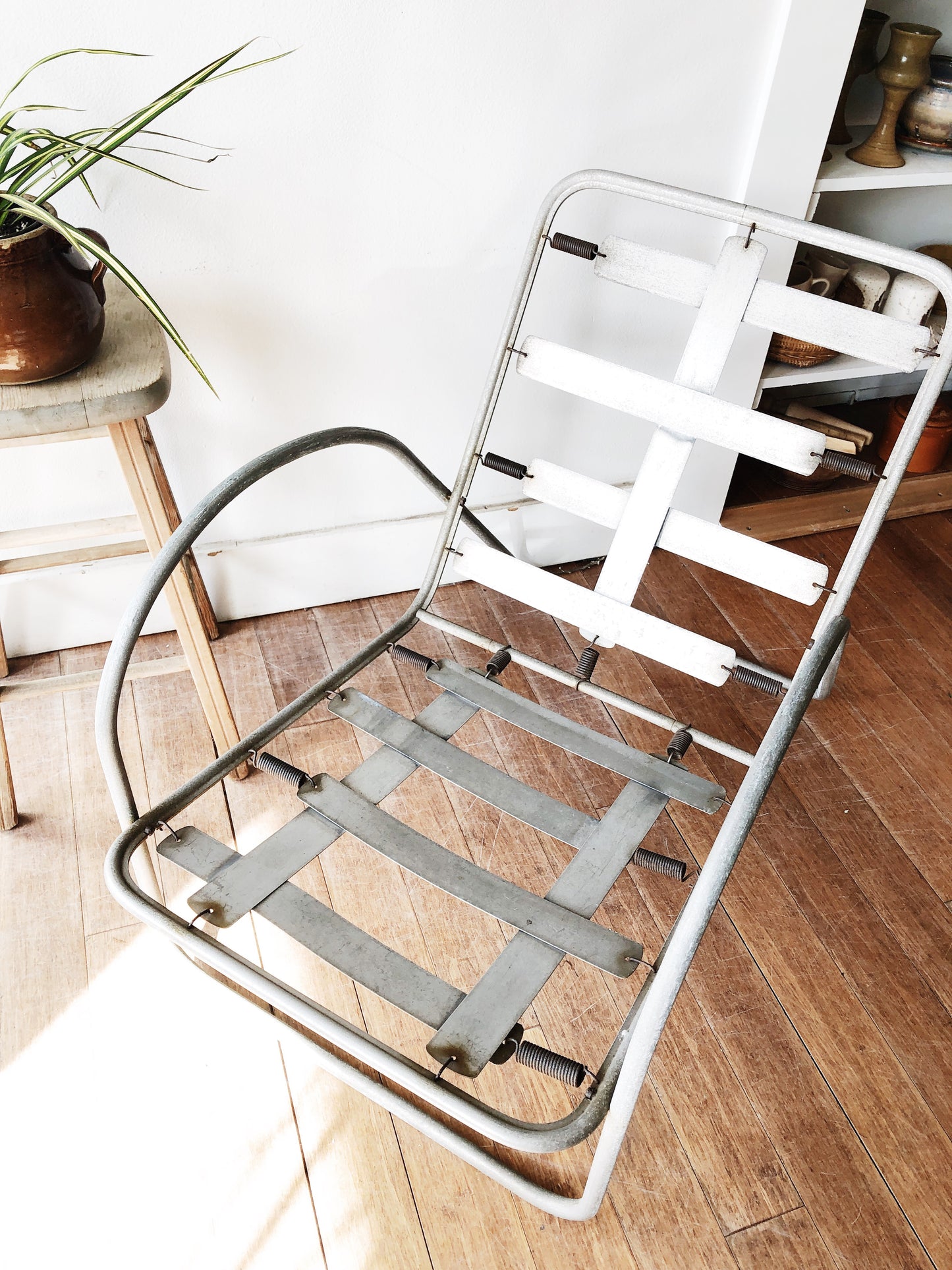 Vintage Pair MCM Aluminum Lounge Chairs