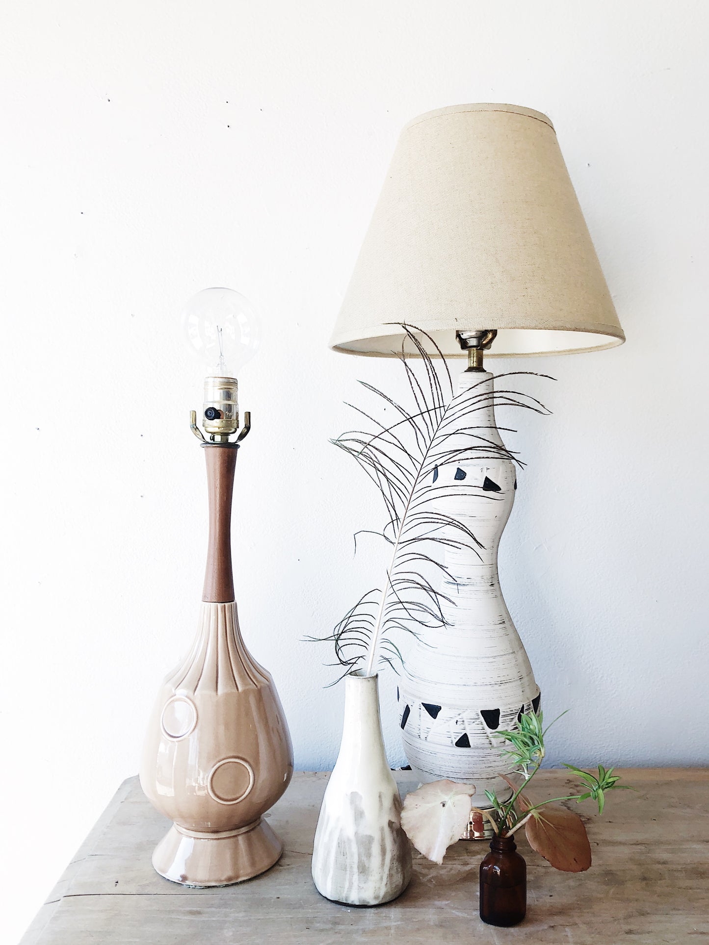 Vintage Mid Century Pottery Lamp