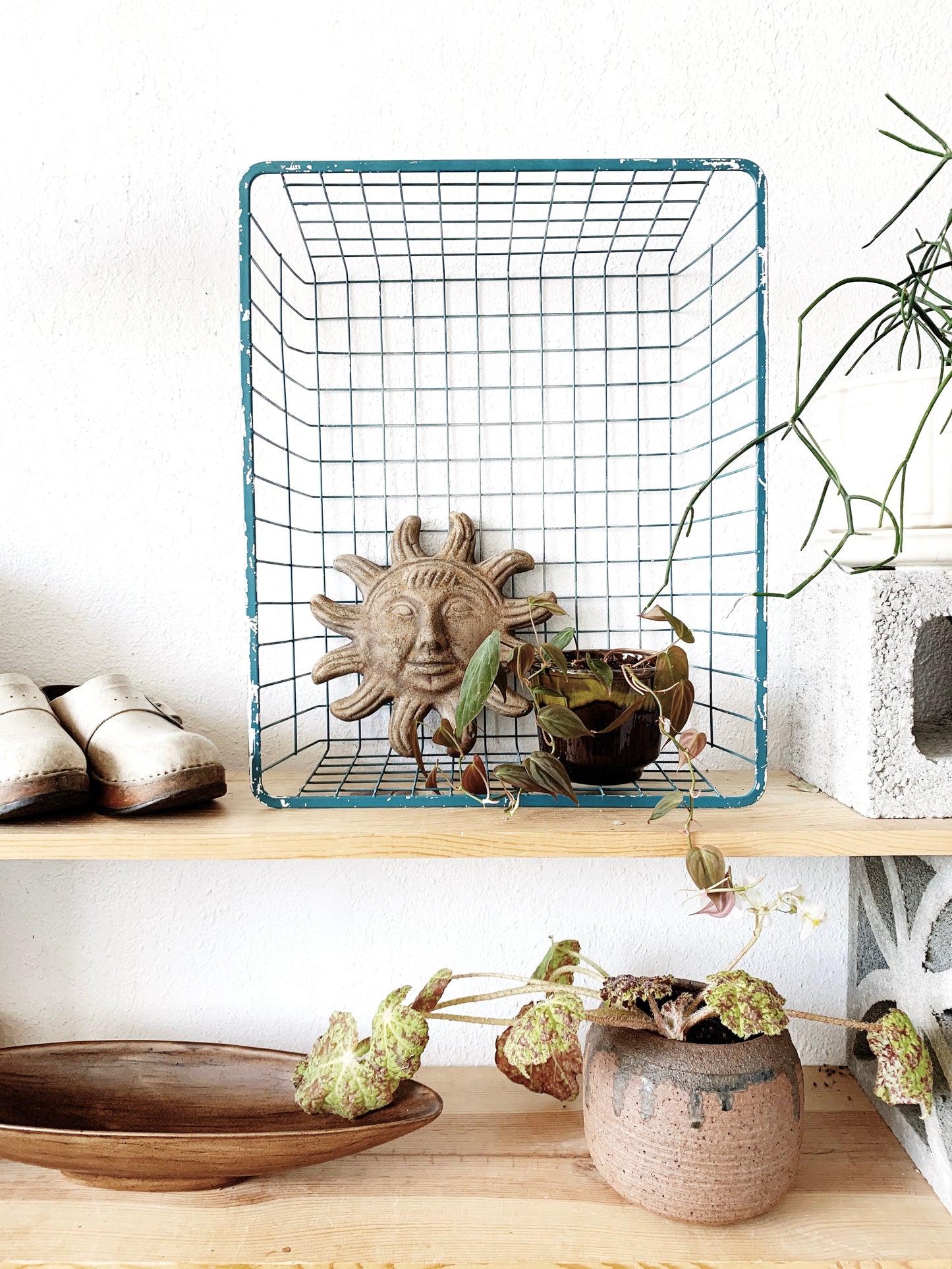 Large Vintage Metal Basket