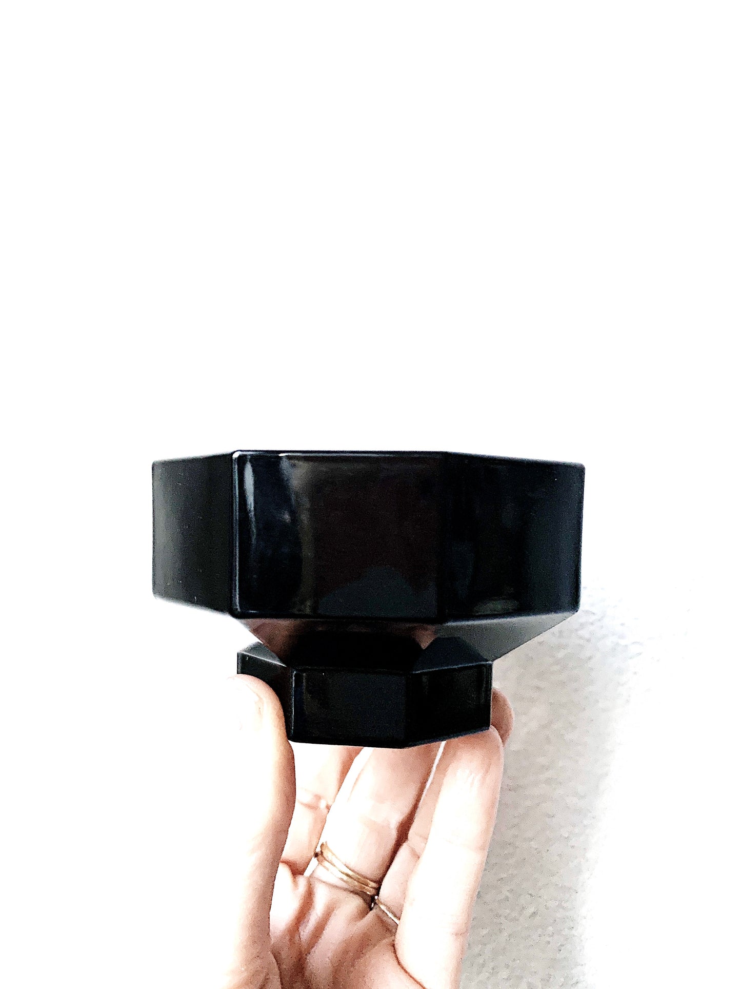 Vintage Black Glass Dessert Bowls