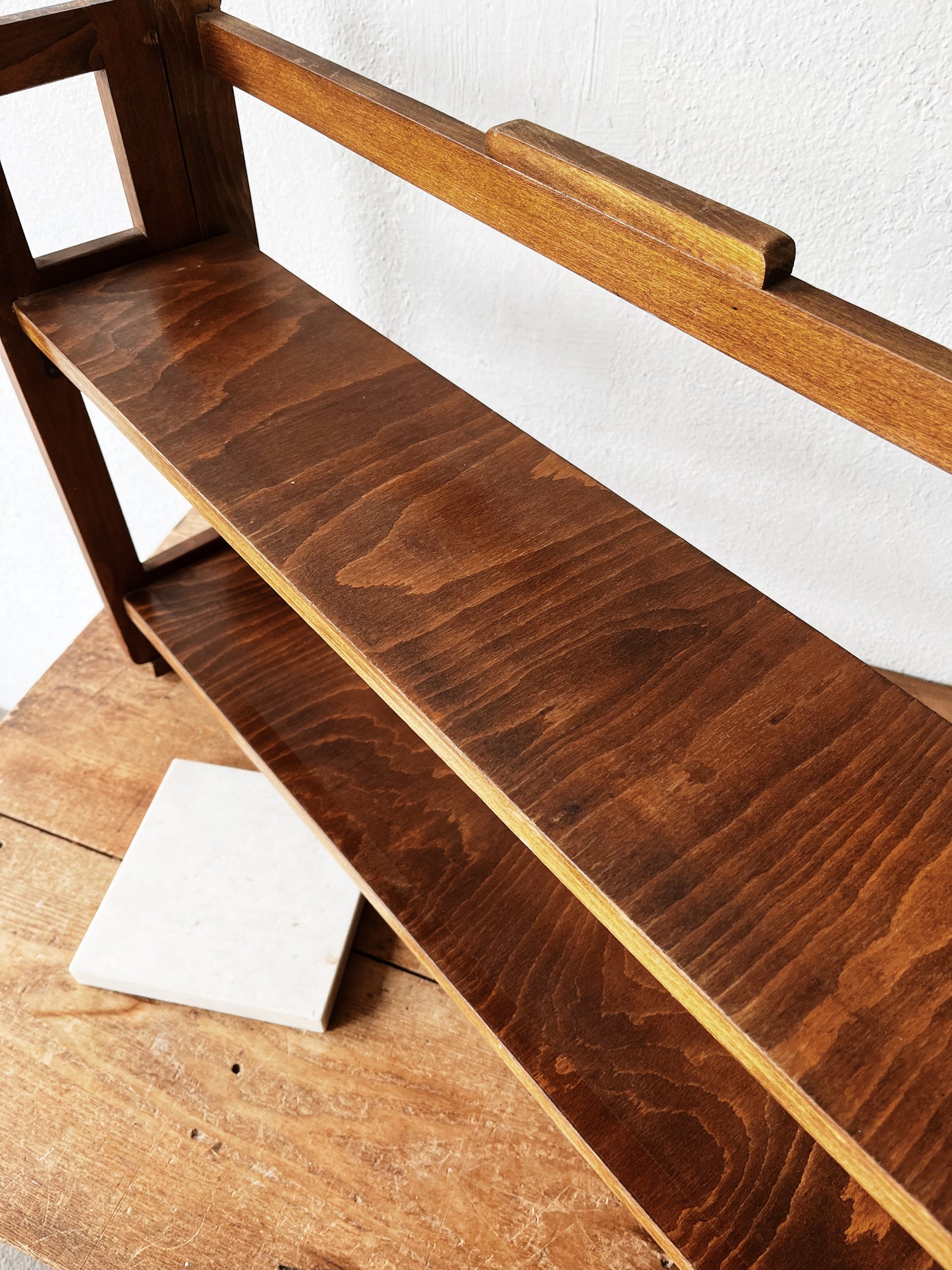 Vintage Wood Folding Shelf