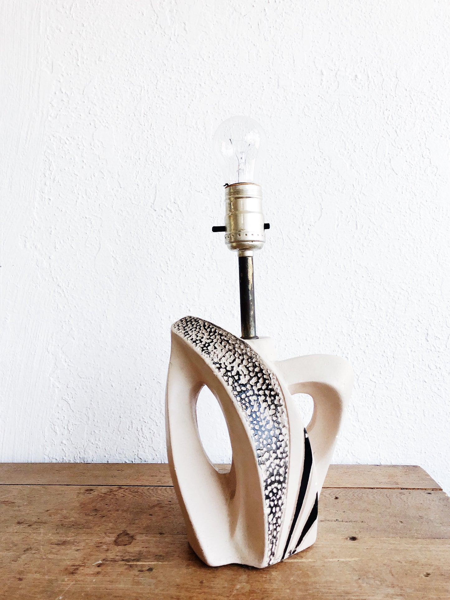 Vintage Mid Century Ceramic Lamp and Shade