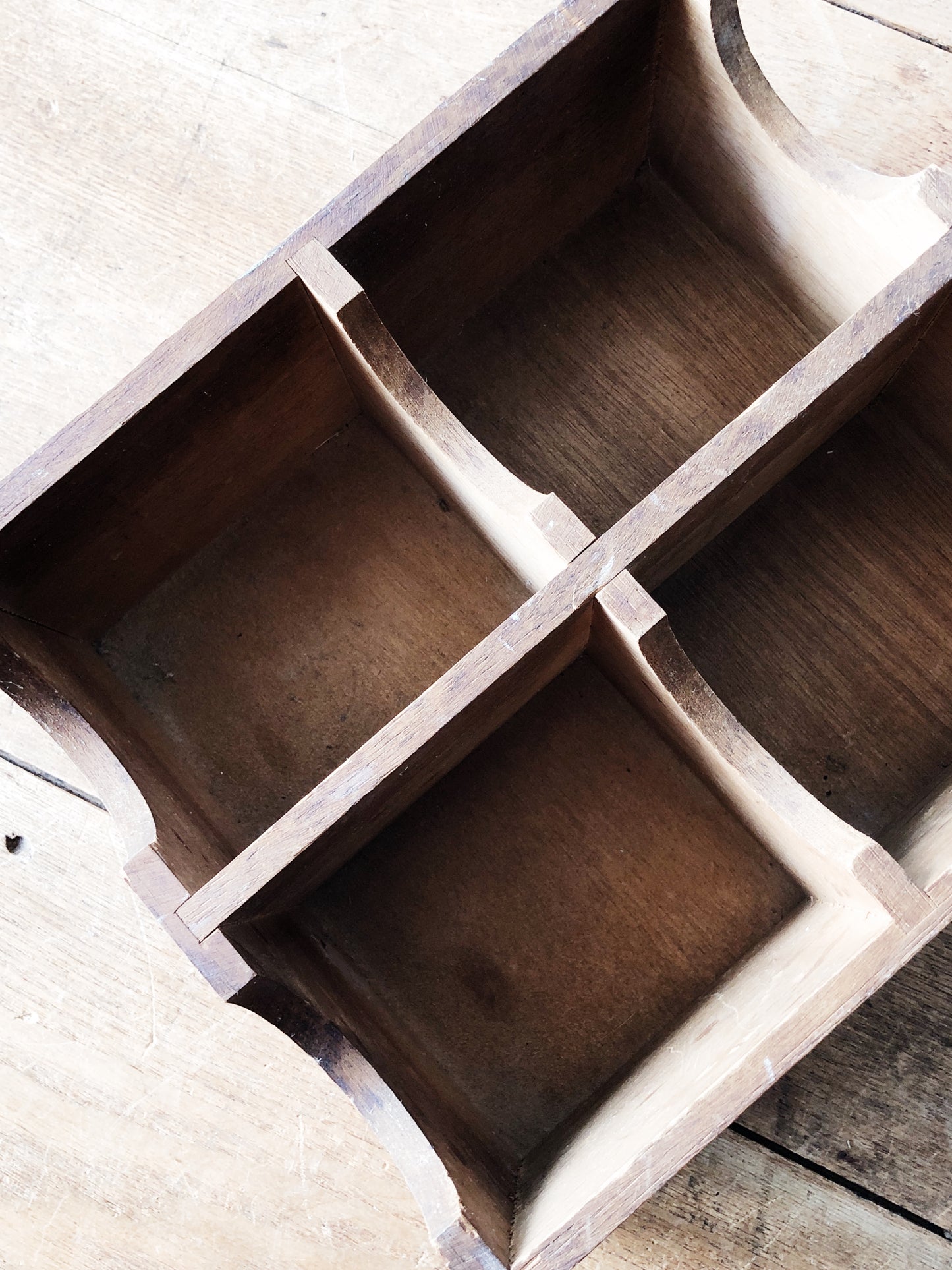 Vintage Divided Wood Box