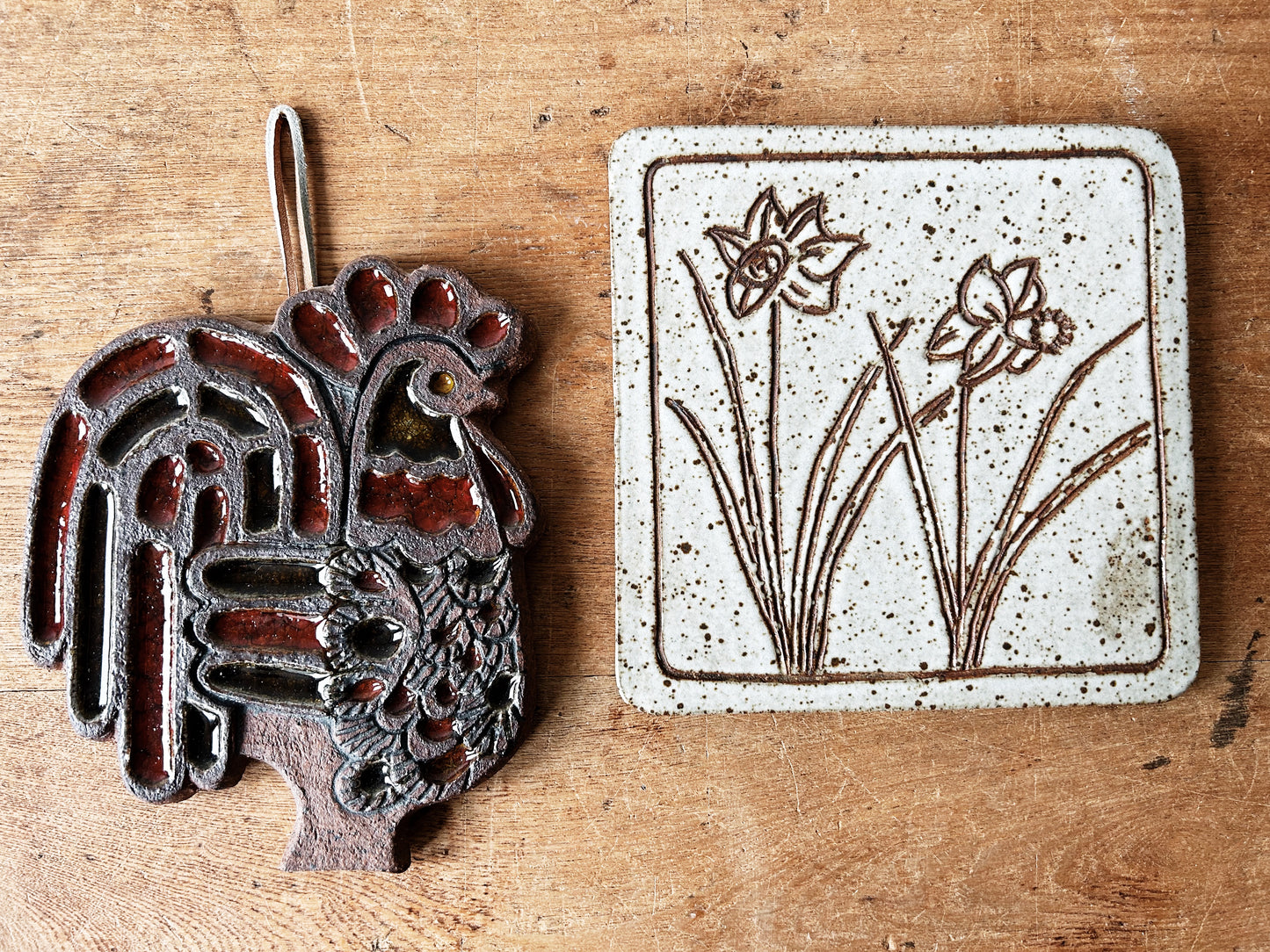 Vintage Stoneware Tile Trivet