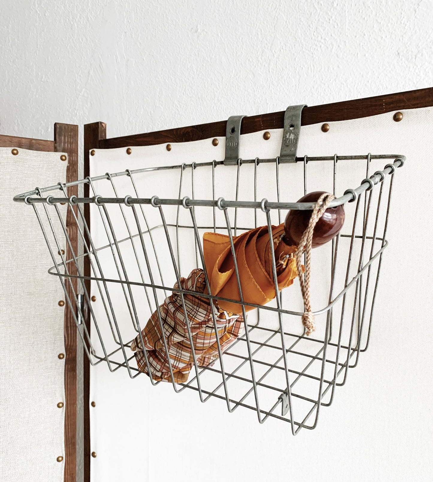 Vintage Metal Wald Bicycle Basket