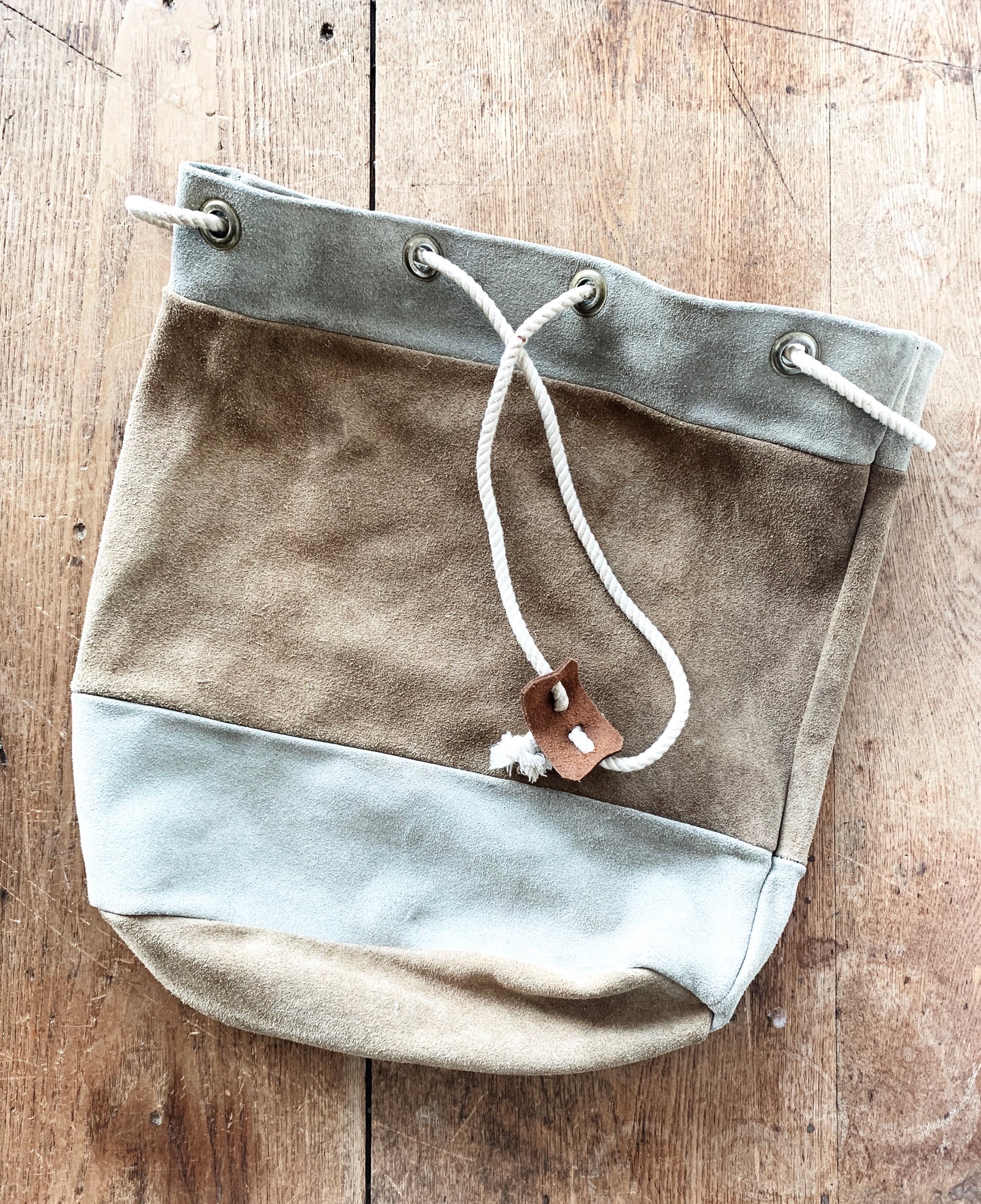 Vintage Suede Tote Bag