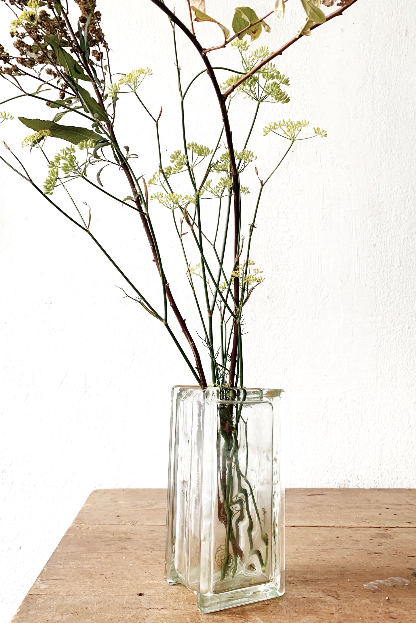 German Glass Block Vase