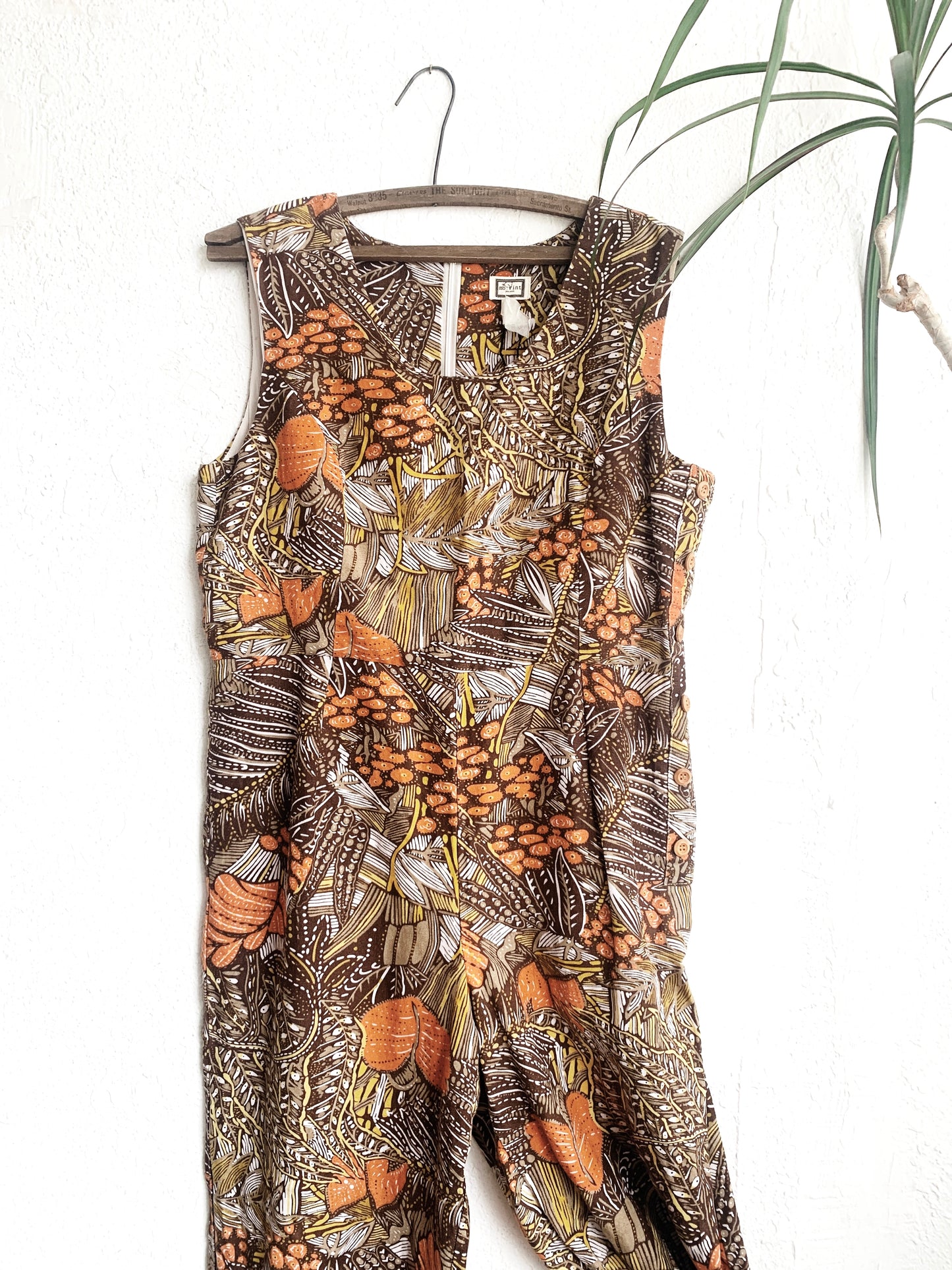 Cotton/ Linen Blend Mo Vint Jumpsuit