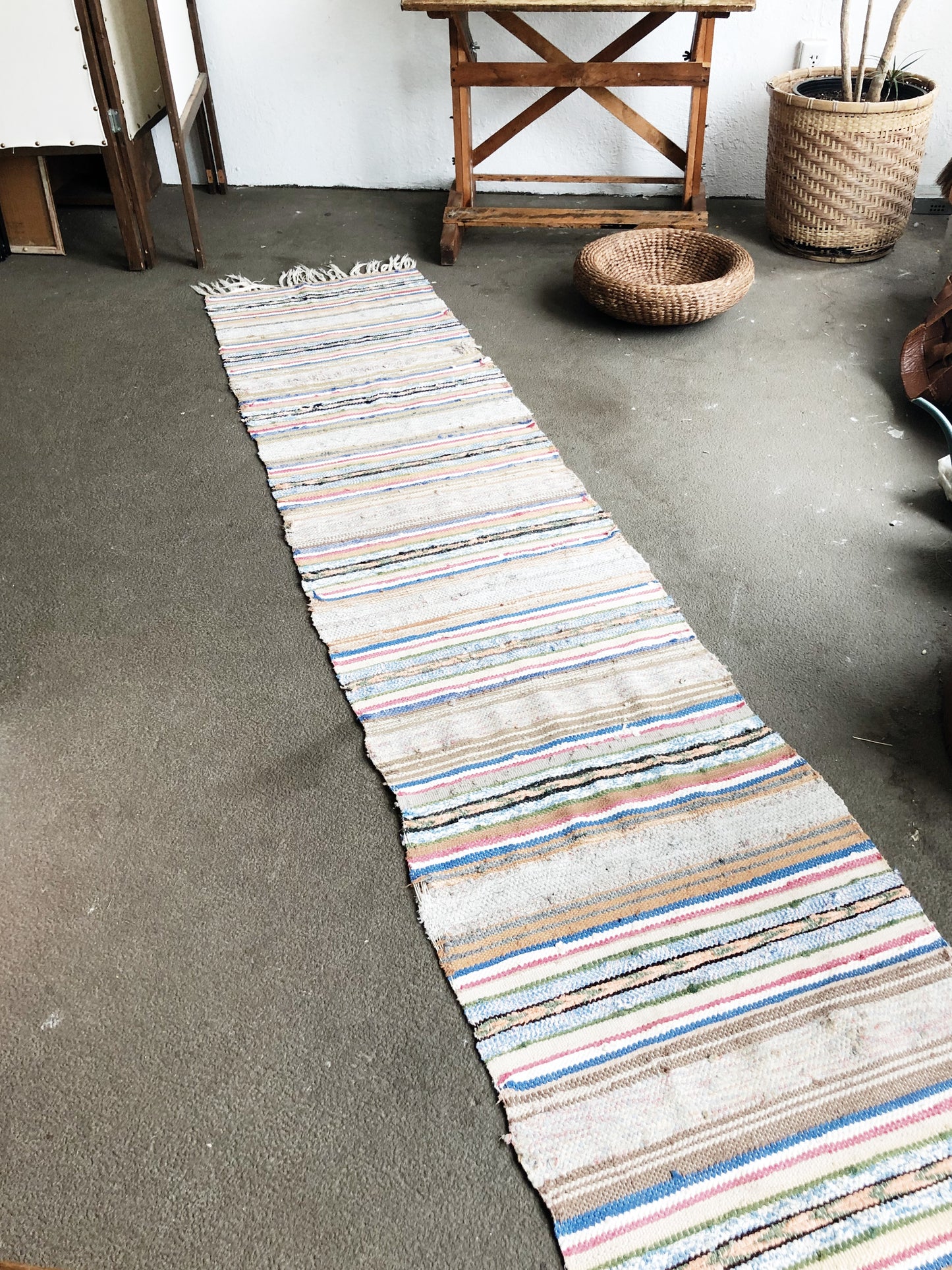 Vintage Rag Rug Runner