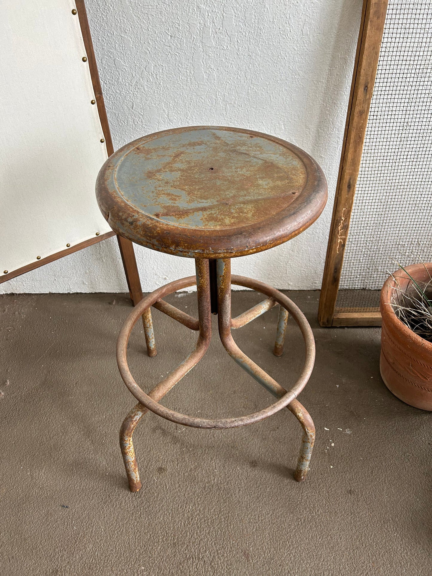 Antique Industrial Stool