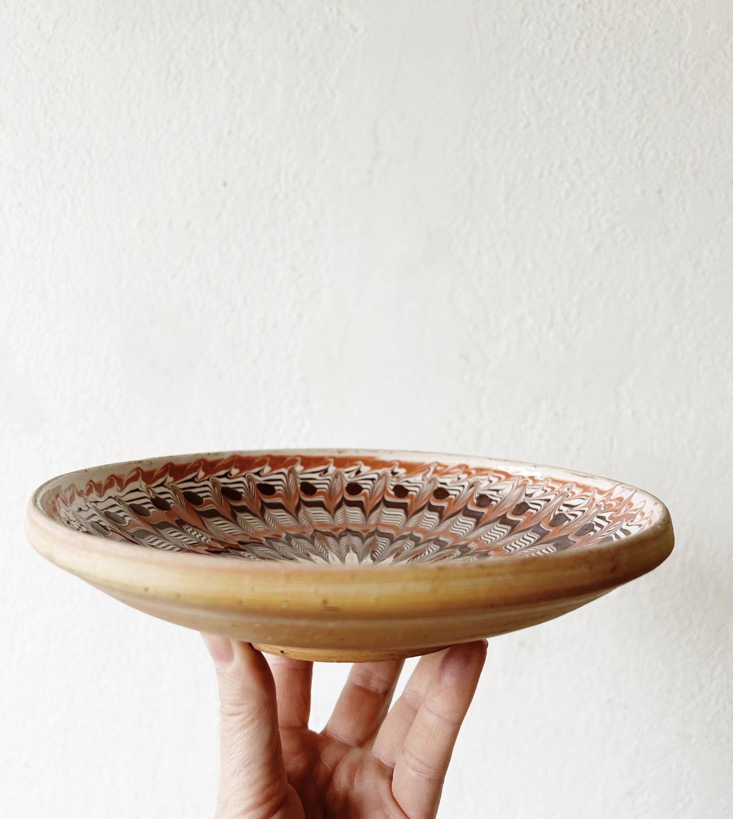 Vintage Painted Clay Folkloric Dish