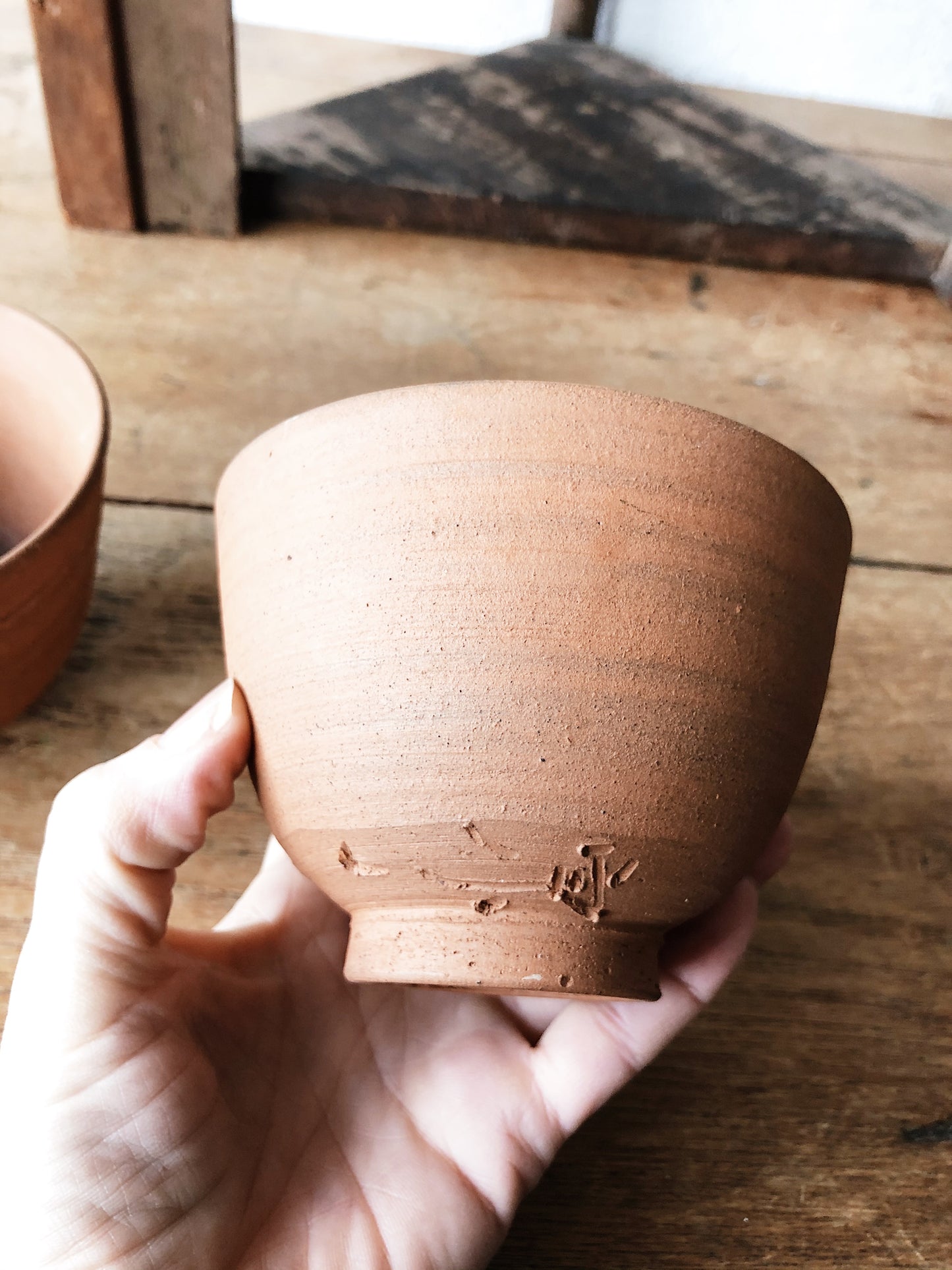 Pair Vintage Japanese Terra Cotta Pots