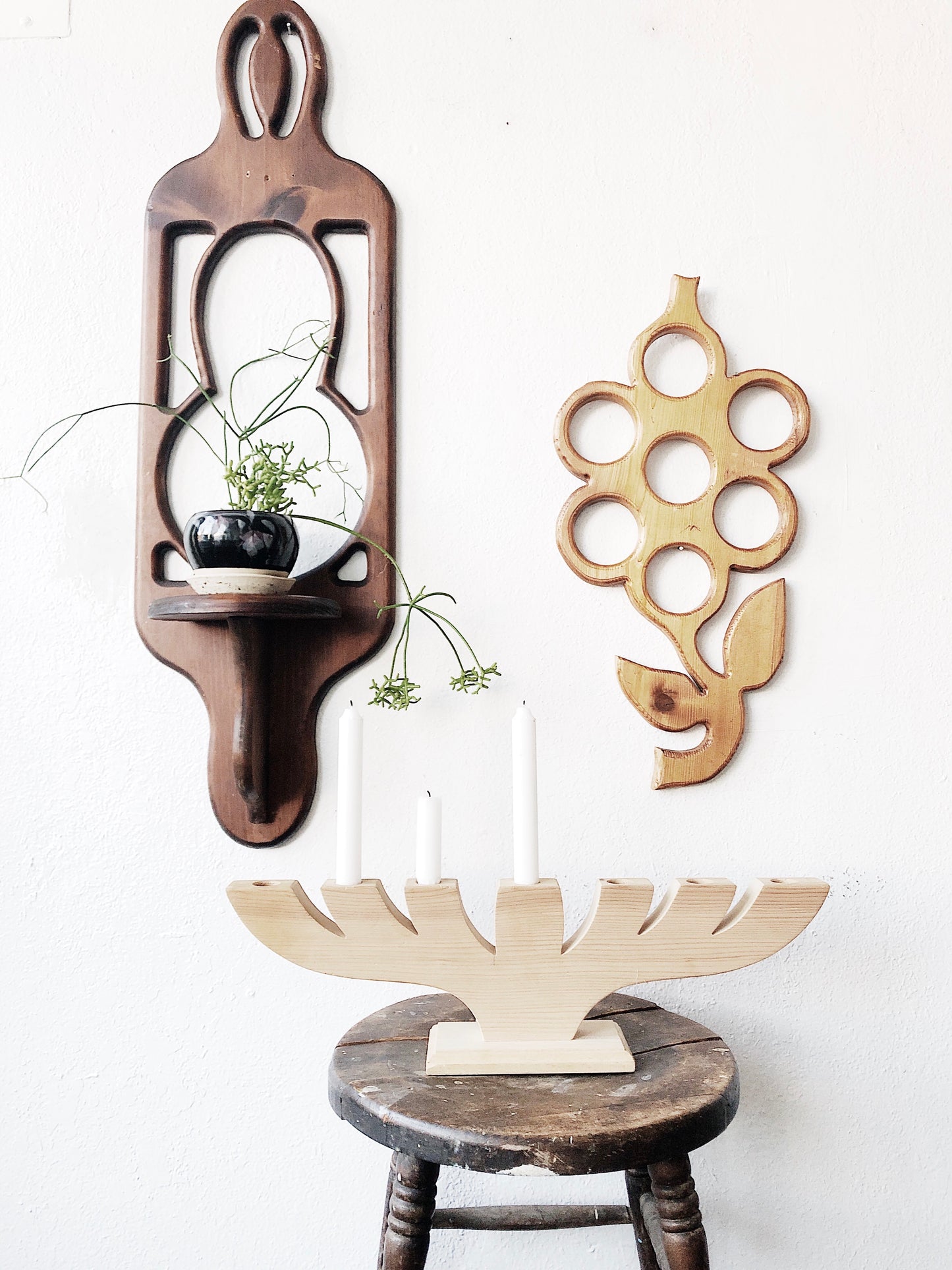 Vintage Stylized Wooden Flower