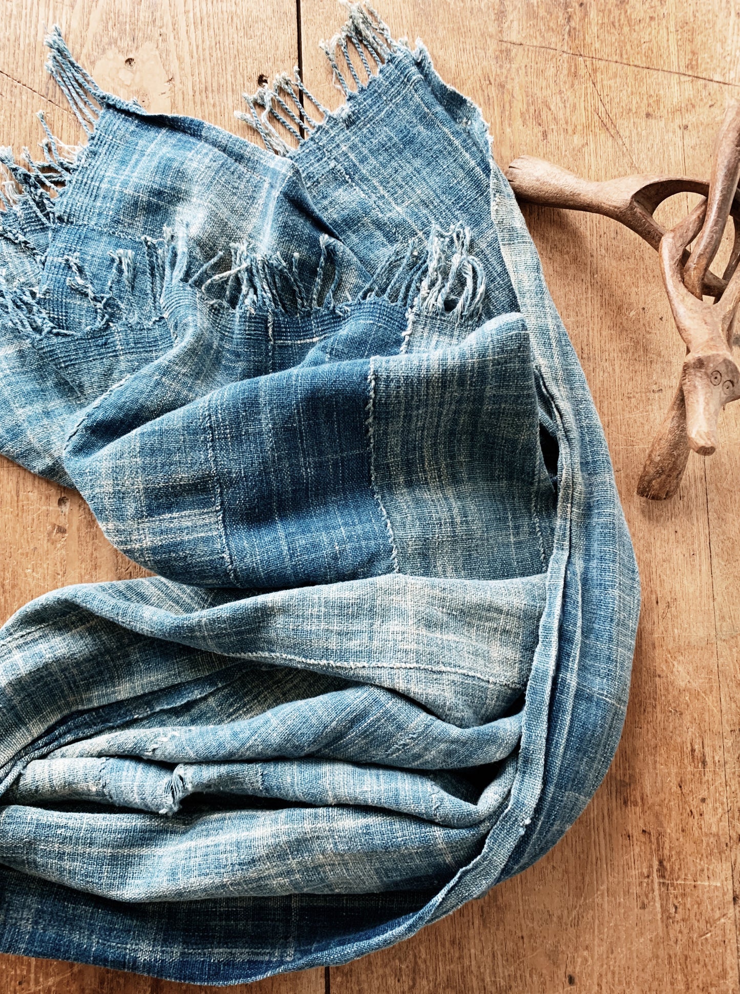 Vintage Indigo Mud Cloth