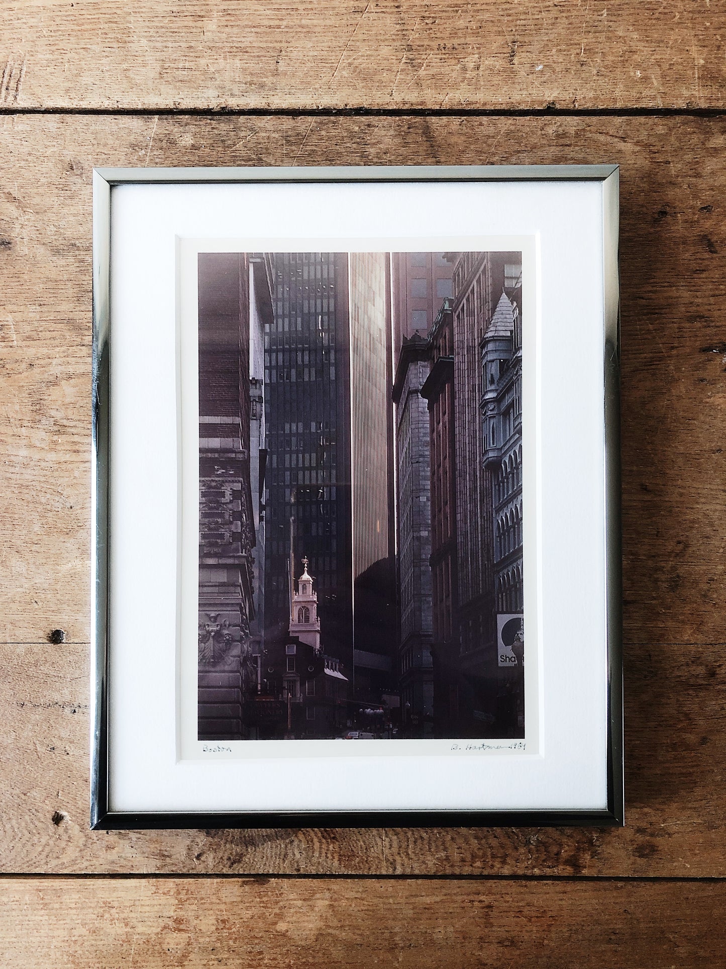 Vintage Boston Tinted Photograph