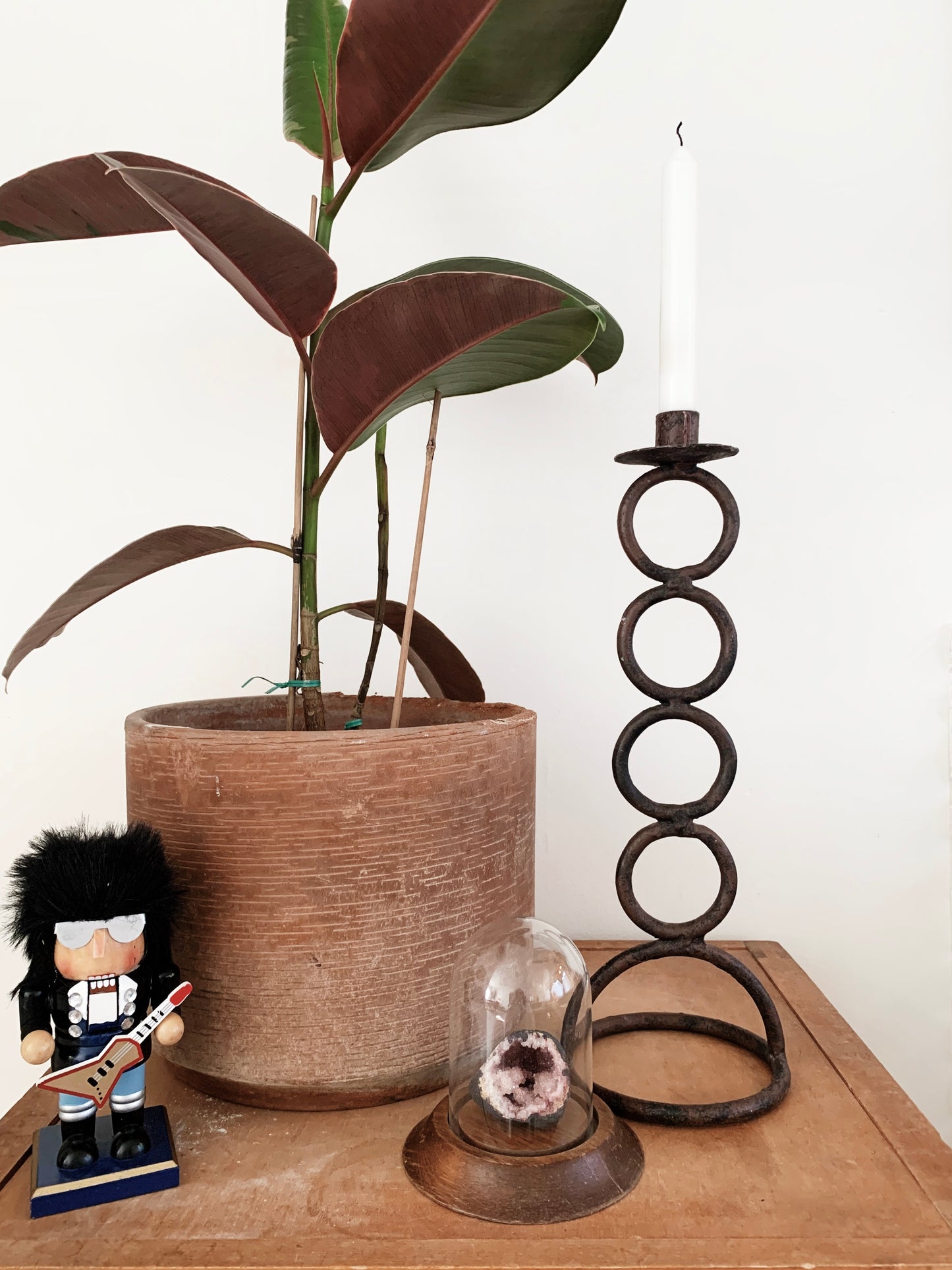 Vintage Large Metal Candle Holder