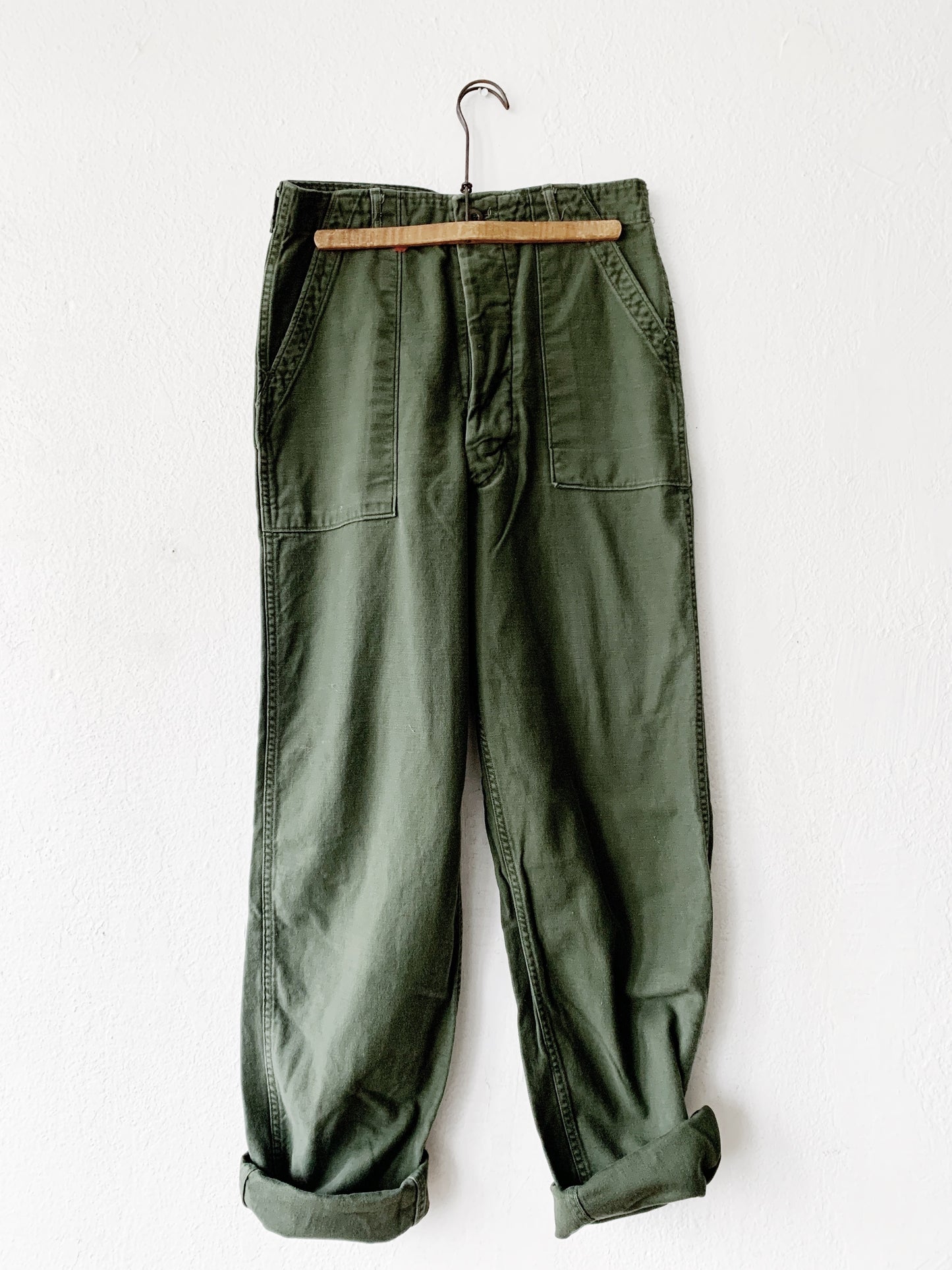Vintage Cotton Utility Trouser Military