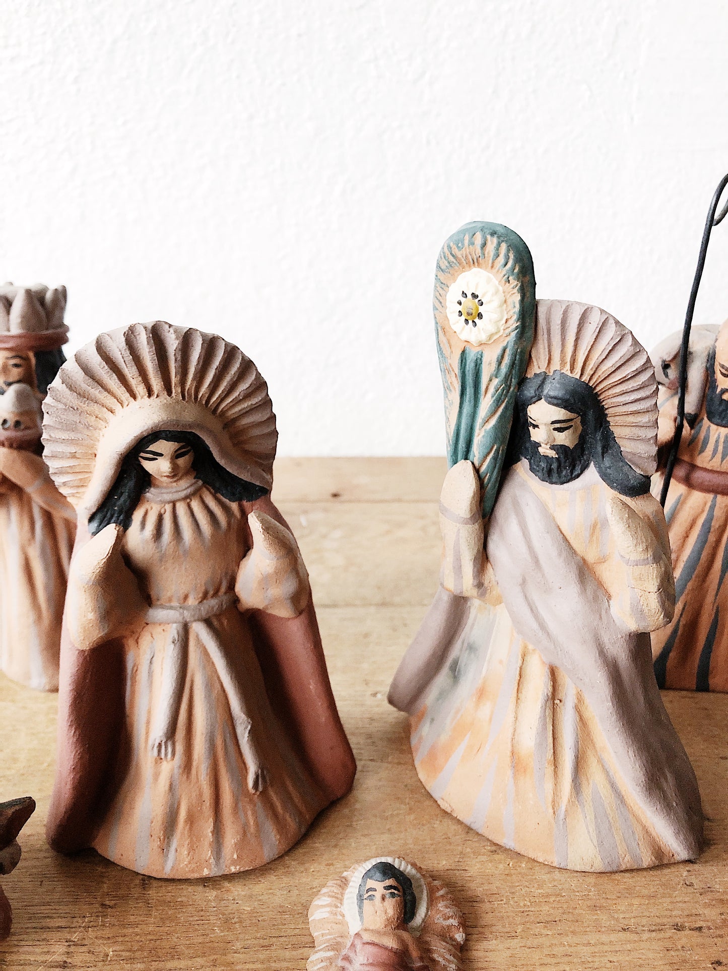 Vintage Terra Cotta Nativity Set