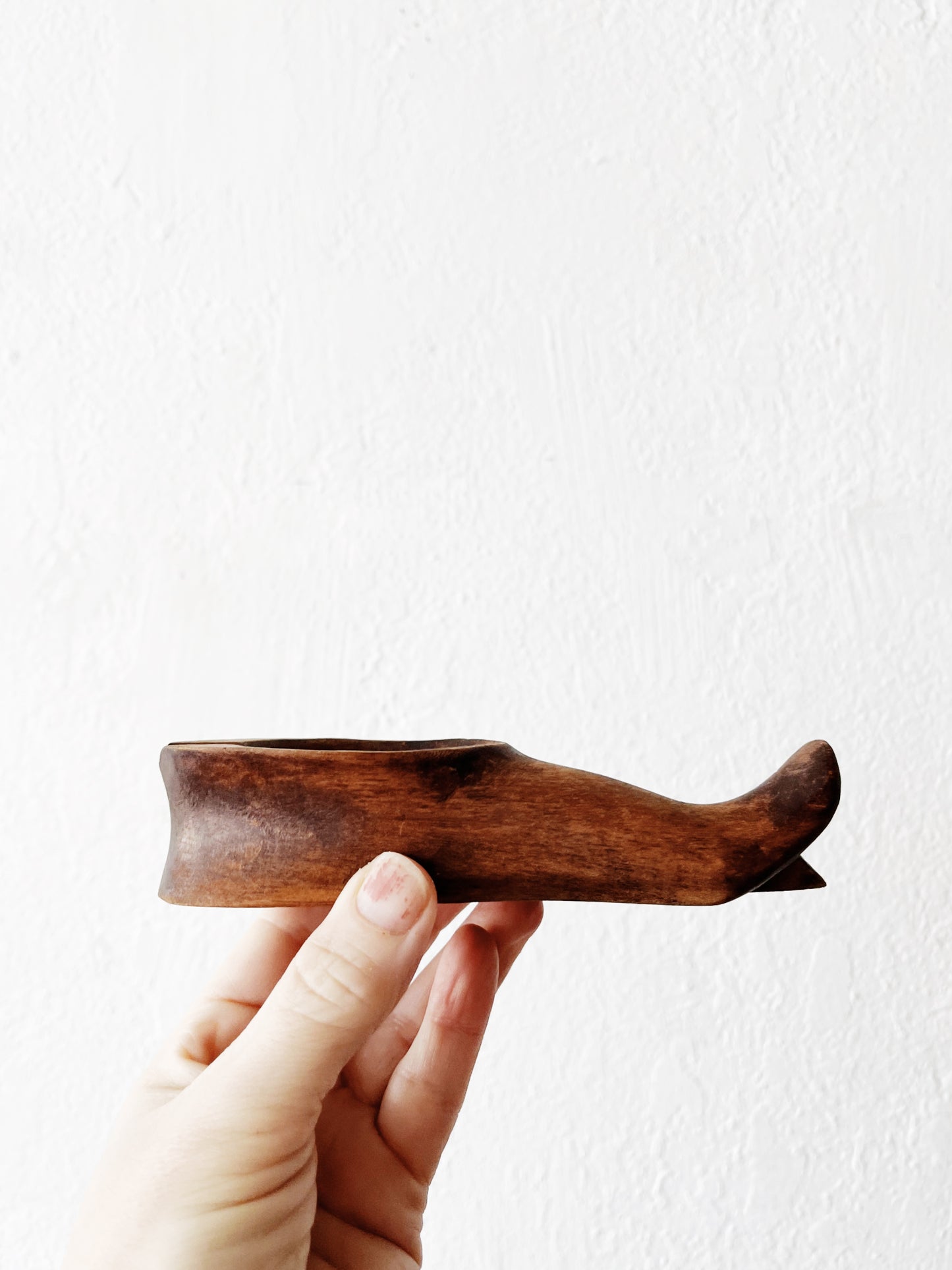 Vintage Wooden Foot Dish