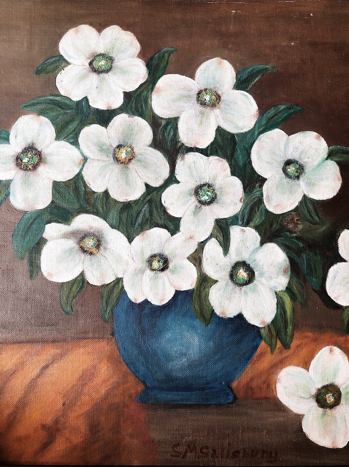 Vintage Dogwood Painting