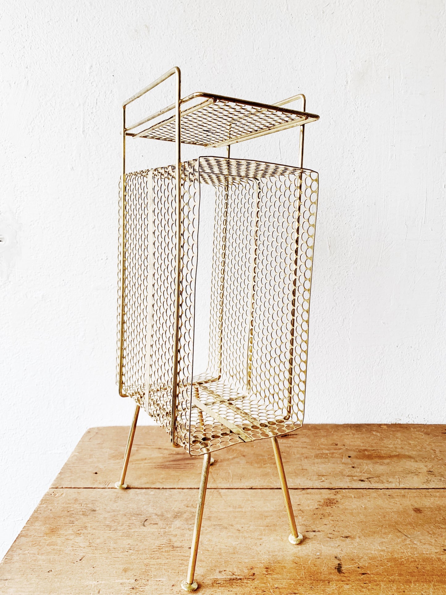 Mid Century Petite Goldtone Rack