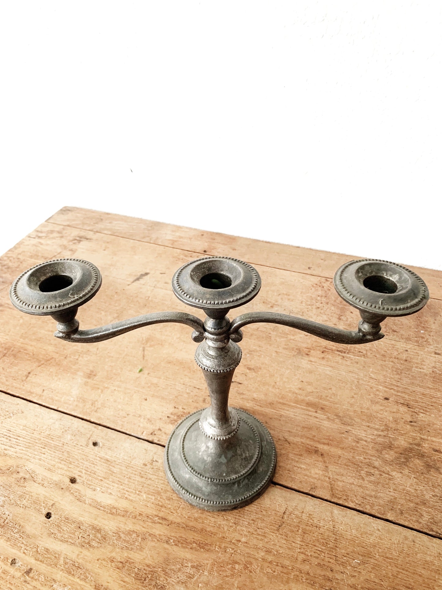 Vintage Pewter Candelabra