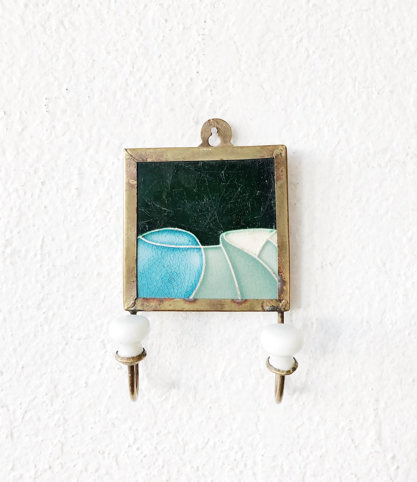 Handmade Ceramic And Brass Hook