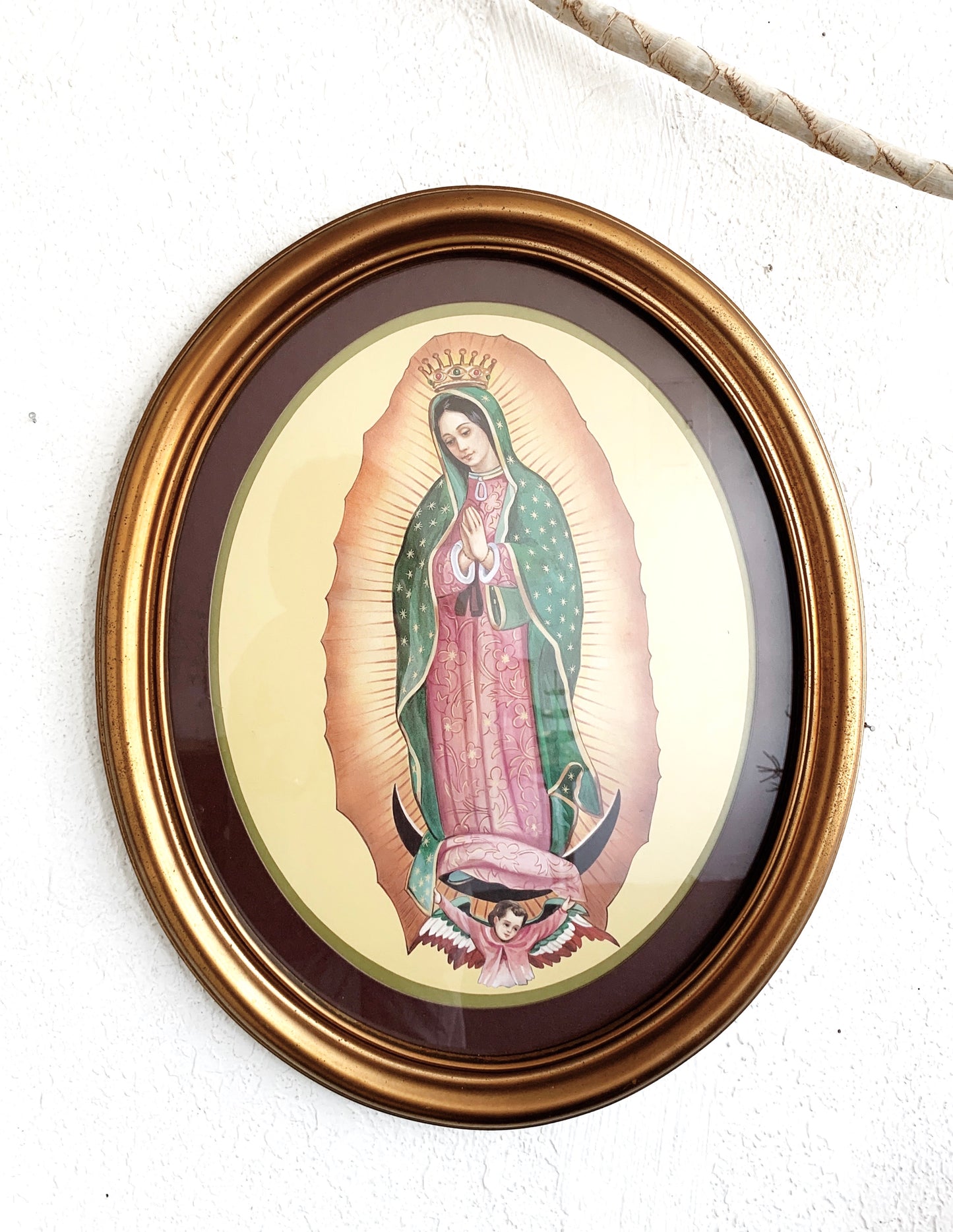 Vintage Framed Guadalupe Print