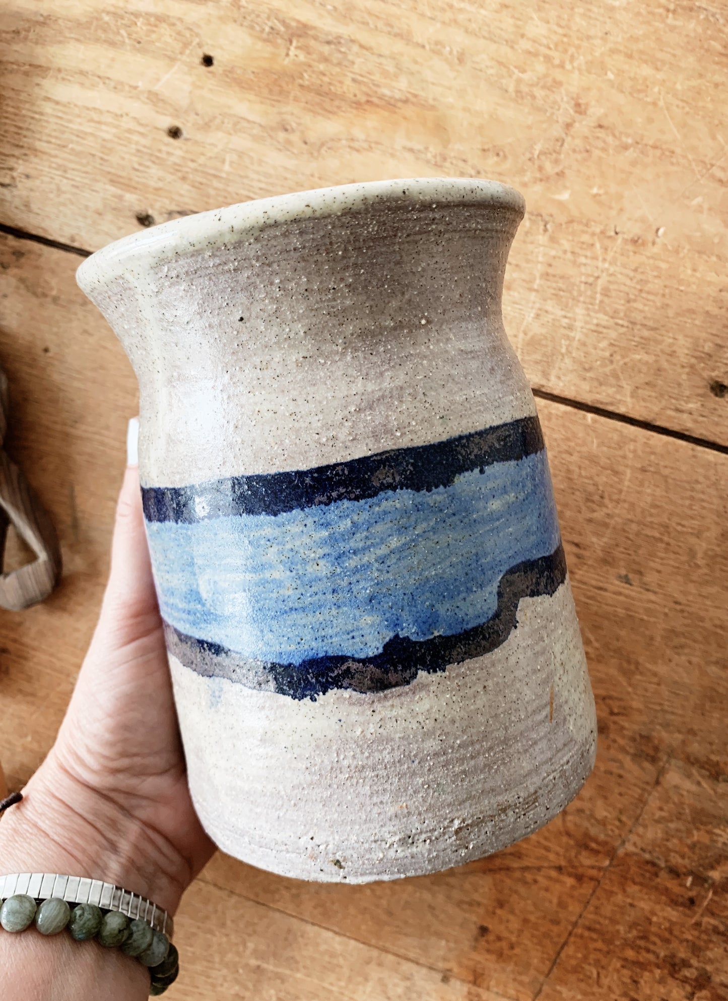 Vintage Handmade Stoneware Crock
