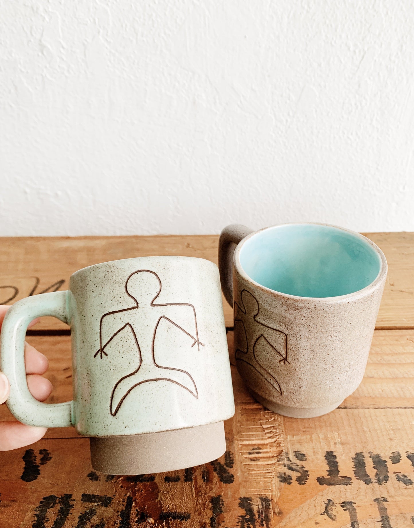 Kyoichi Yanagihara Handmade Pottery Mugs
