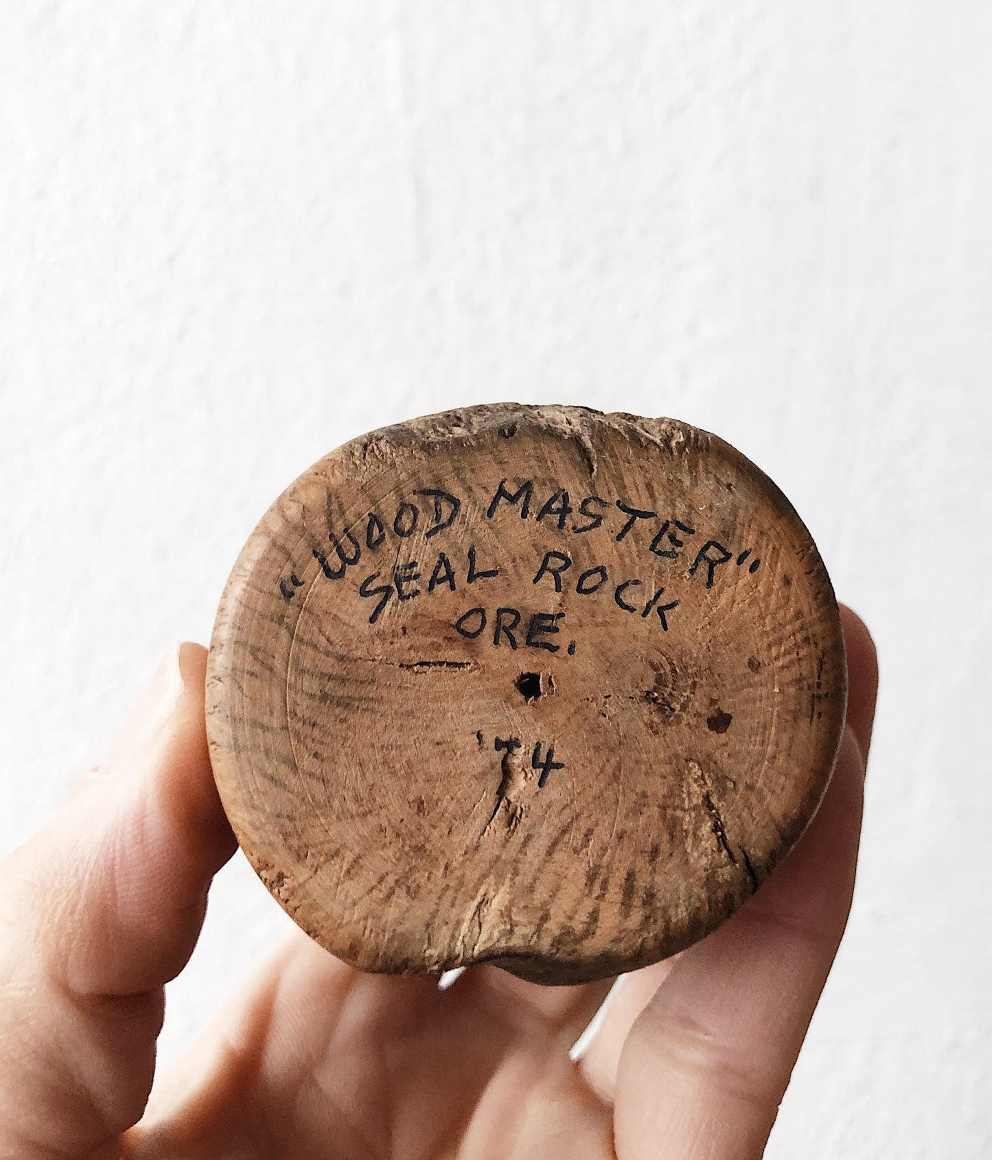 Petite Vintage Wood Weed Pot