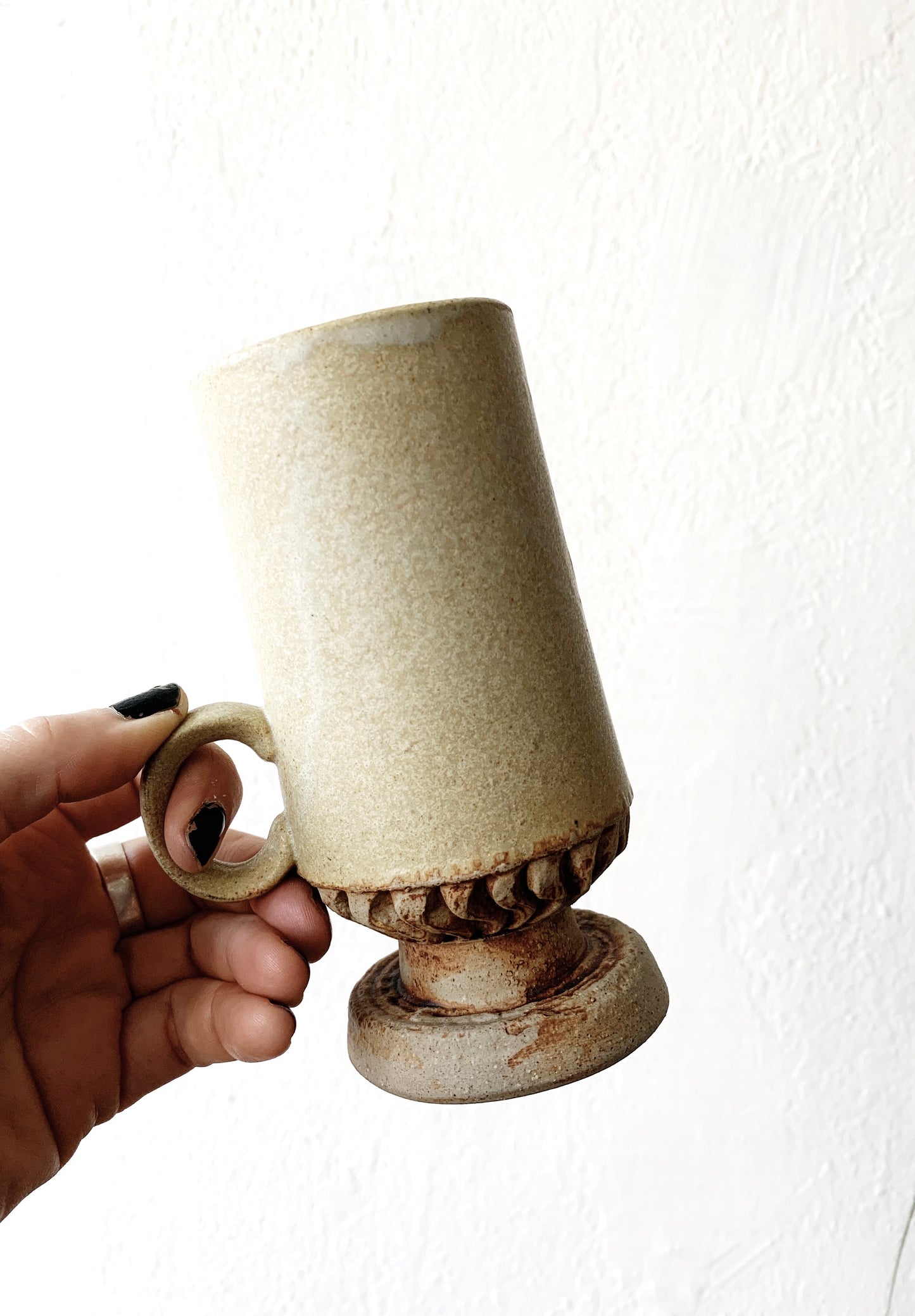 Handmade stoneware Mug Pair