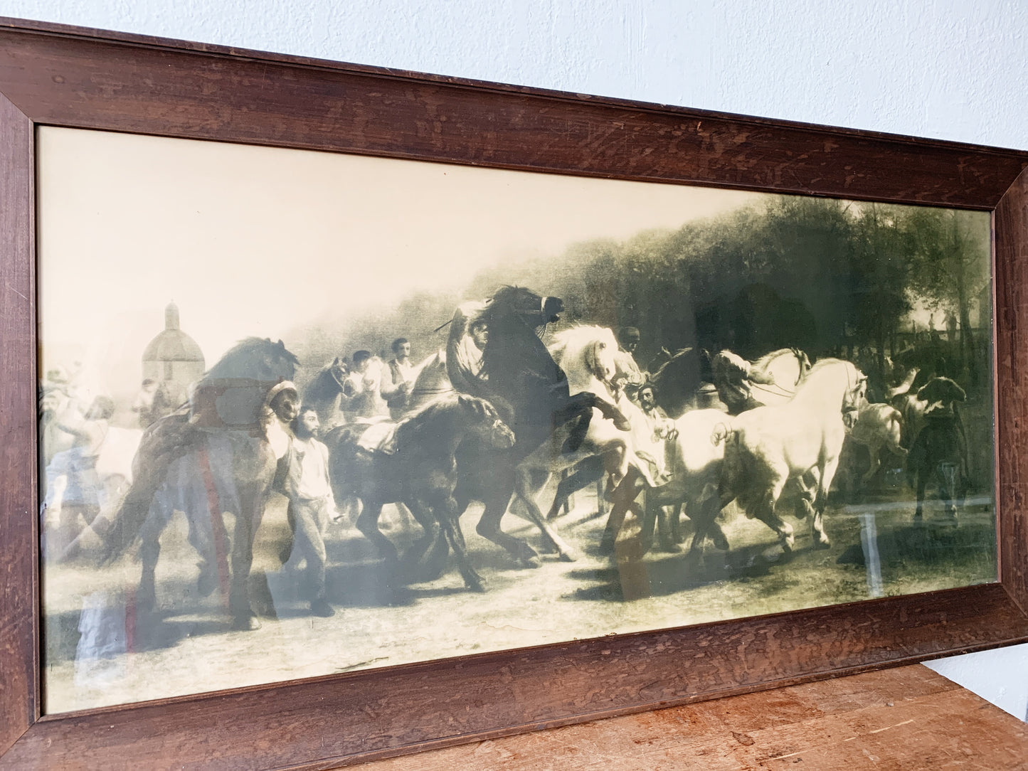 Large Antique Framed Litho