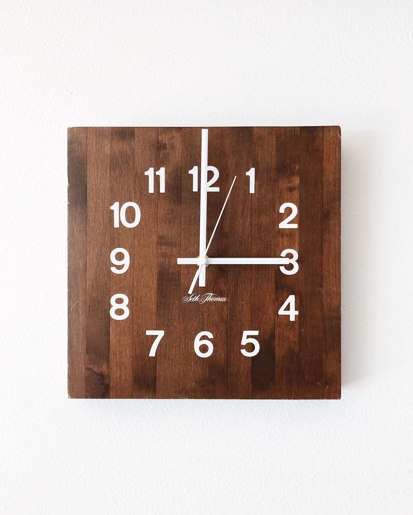 Vintage Butcher Block Wall Clock