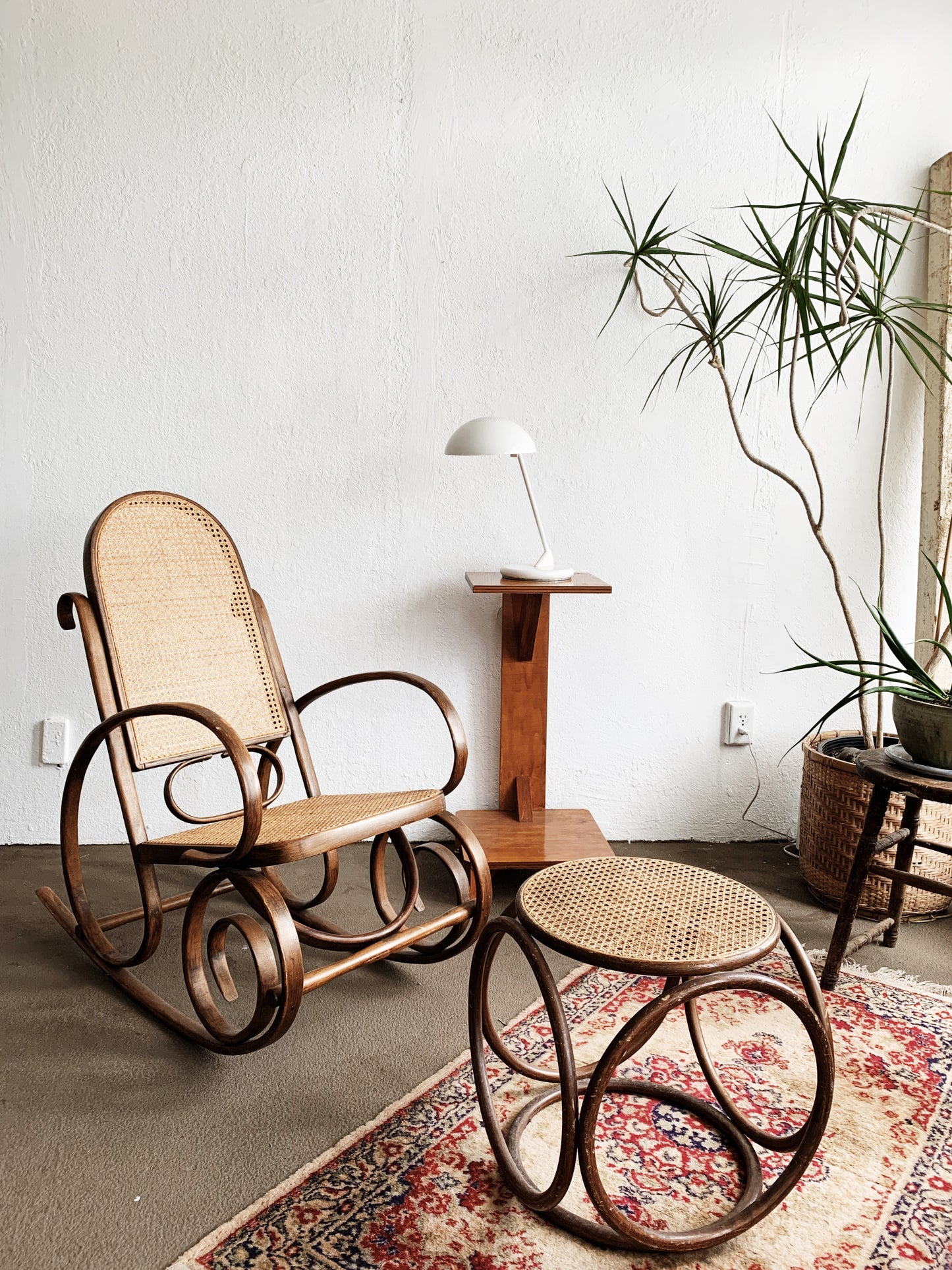 Vintage Bentwood Thonet Style Ottoman