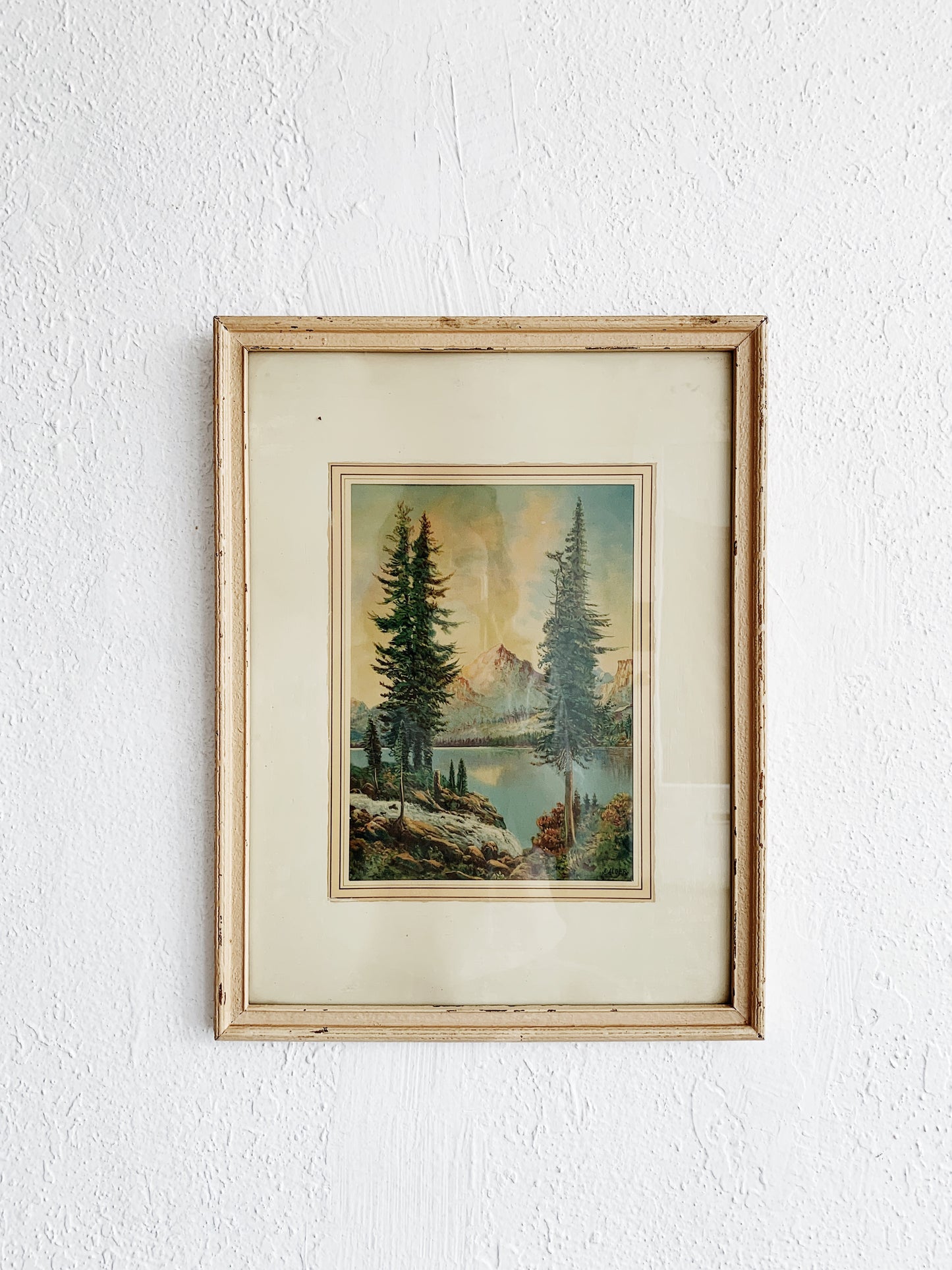 Vintage Framed Landscape Print