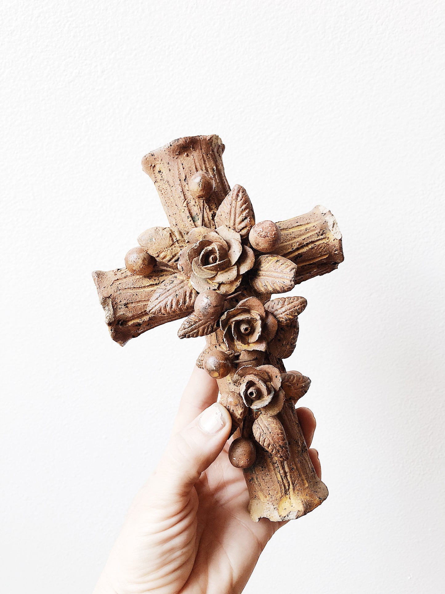 Vintage Mexican Clay Cross