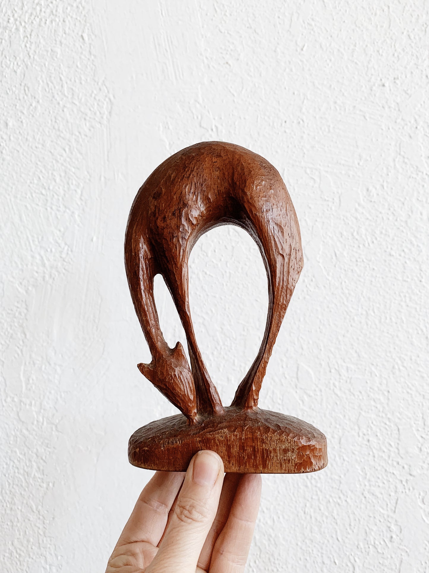 Mid Century Carved Wood Sculpture