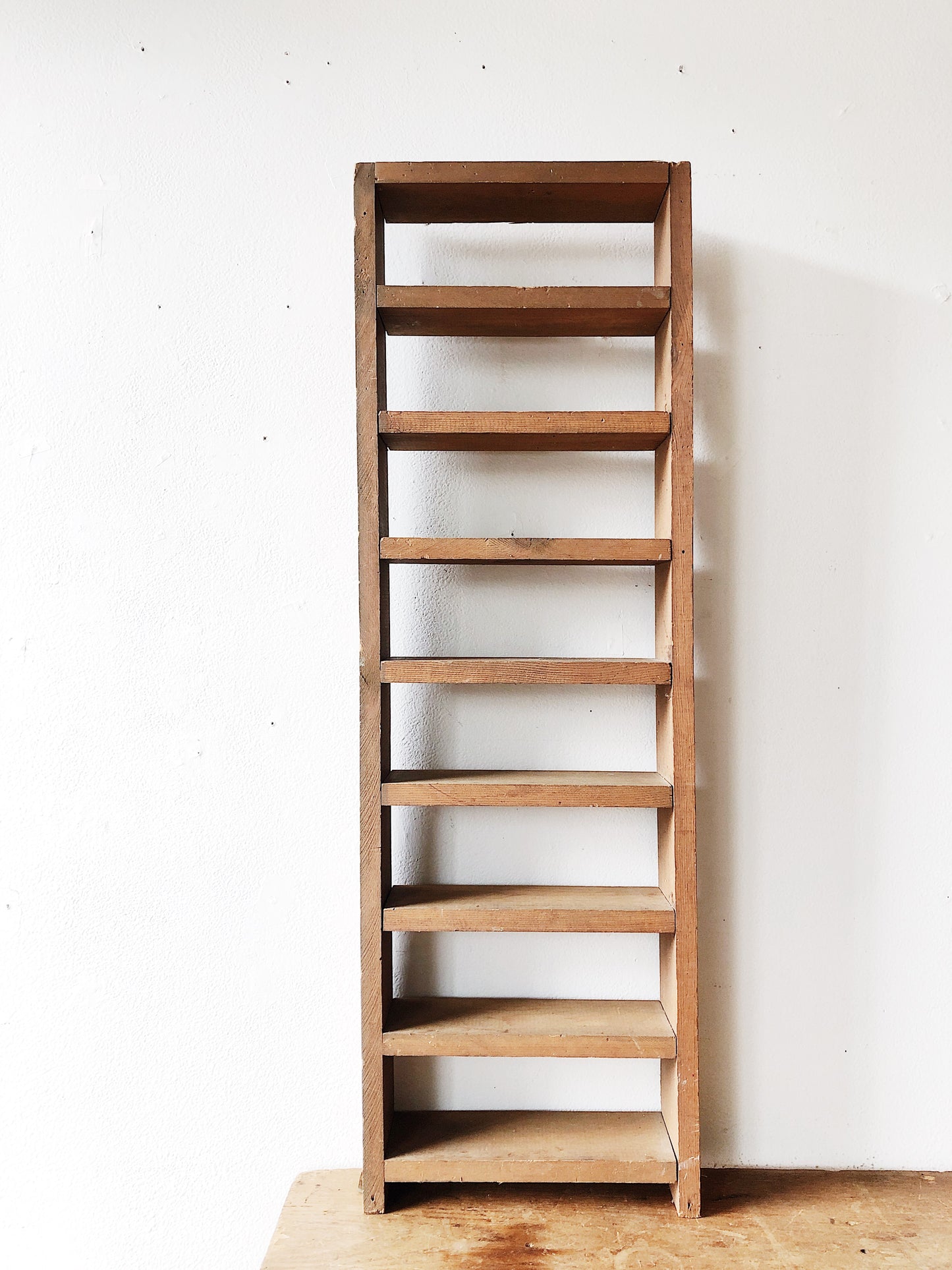 Handmade Vintage Tall Display Shelf