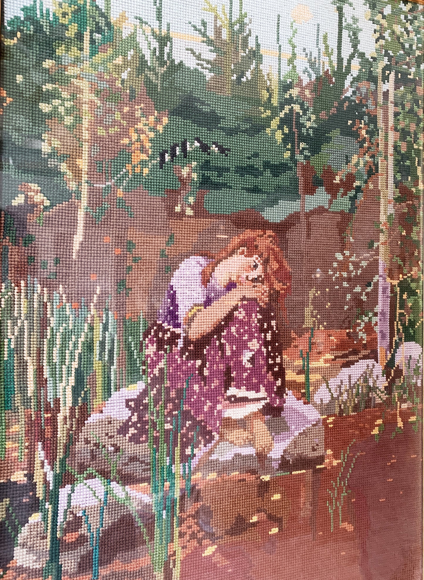 Vintage Framed Needlepoint