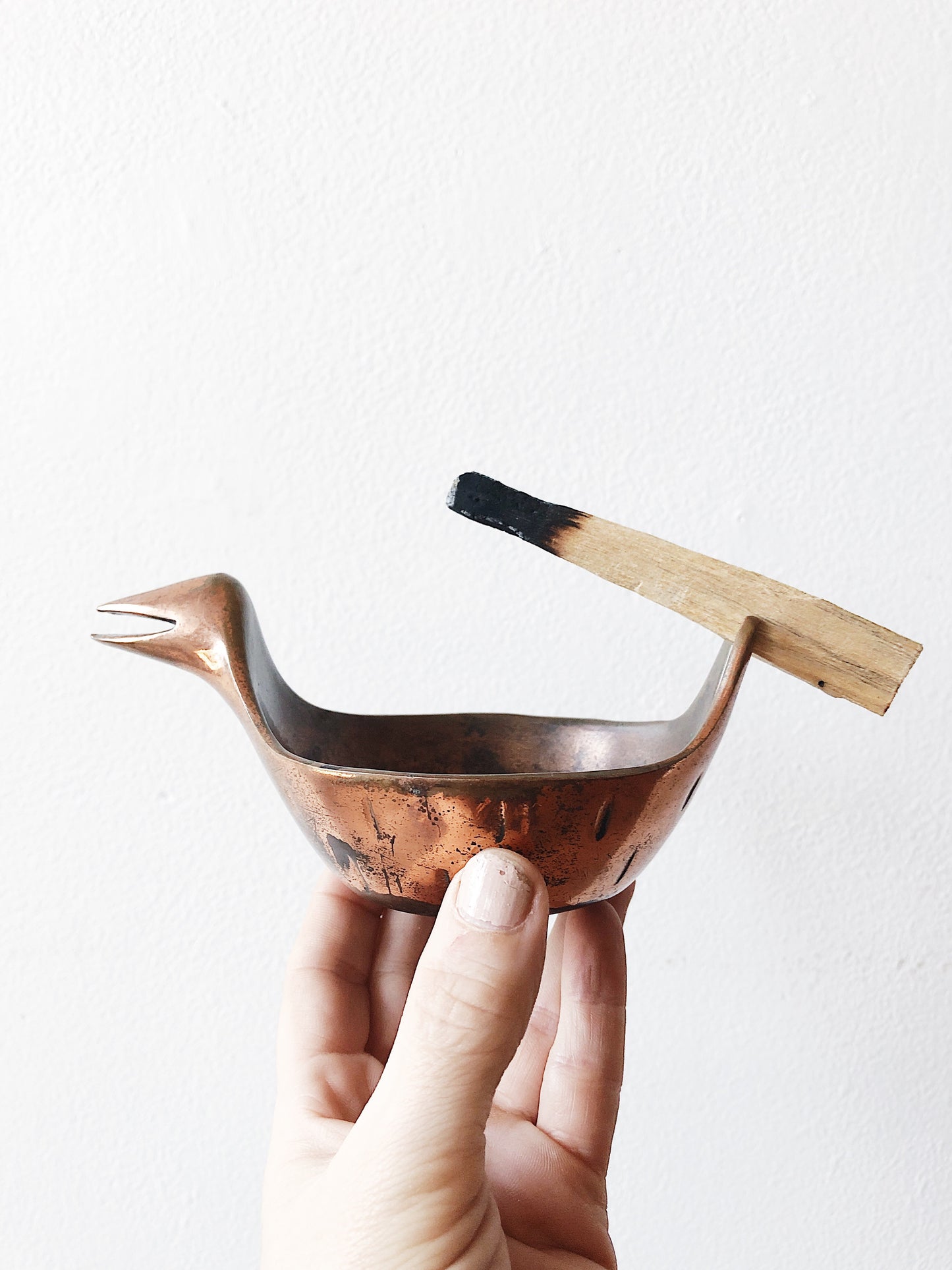 Mid Century Copper Incense Burner