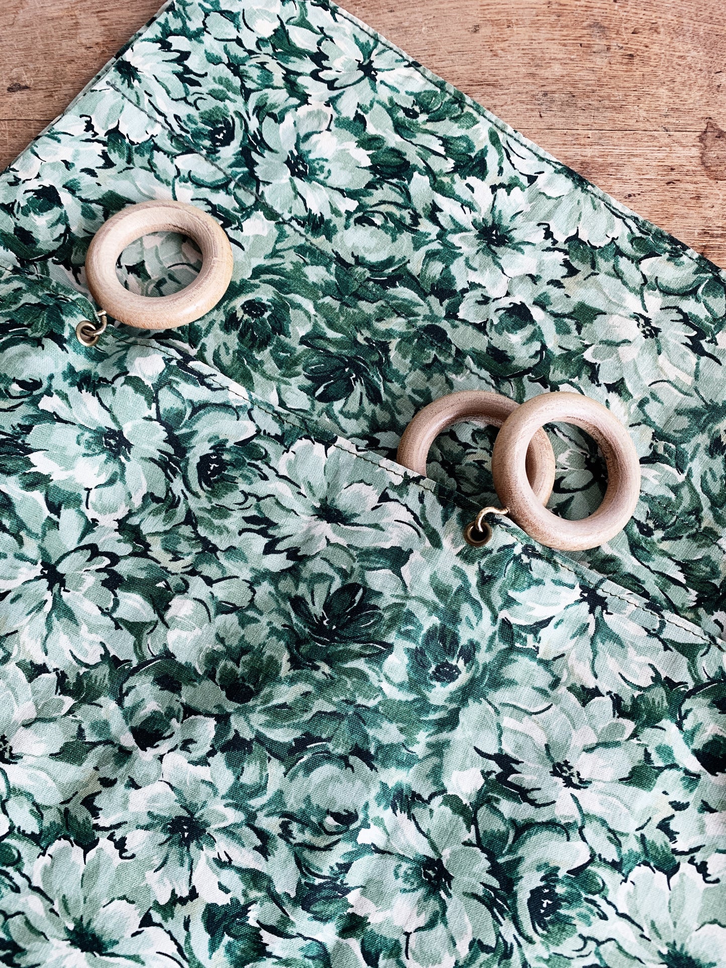 Vintage Floral Cotton Cafe Curtains