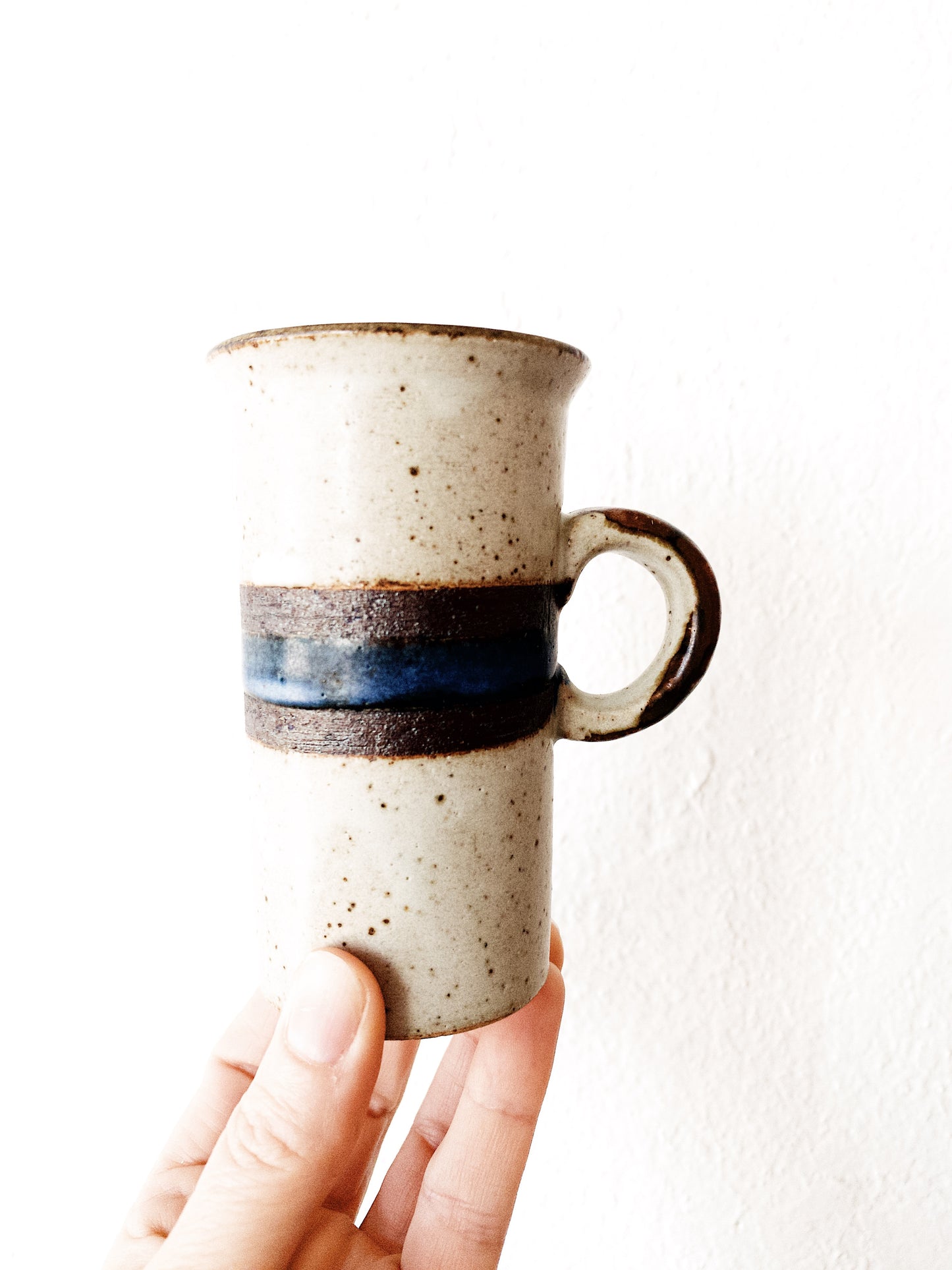 Vintage Japanese Stoneware Mug Pair