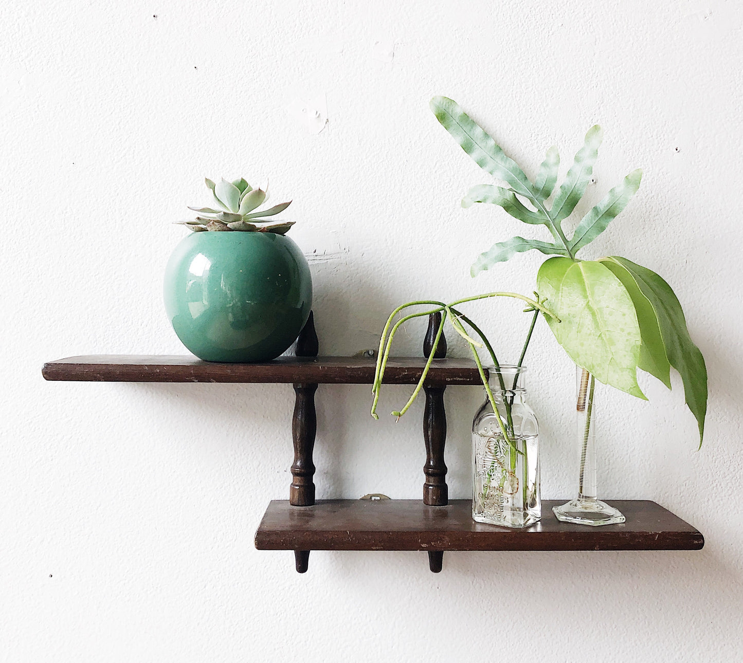 Vintage Asymmetrical Wood Shelf