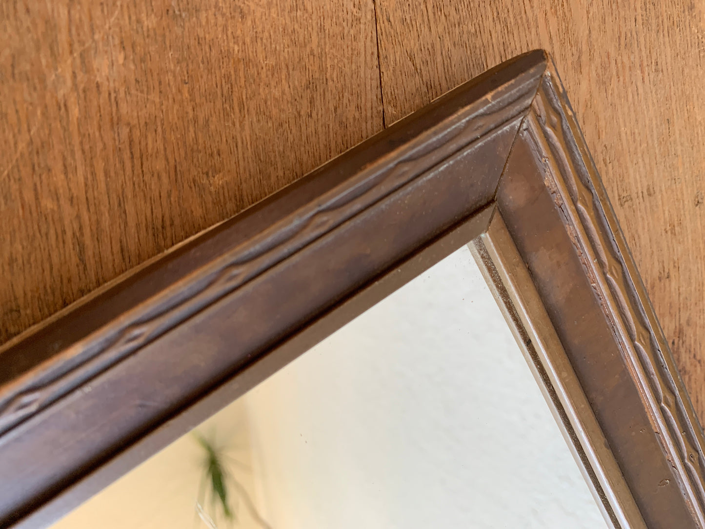 Vintage Wood Framed Mirror