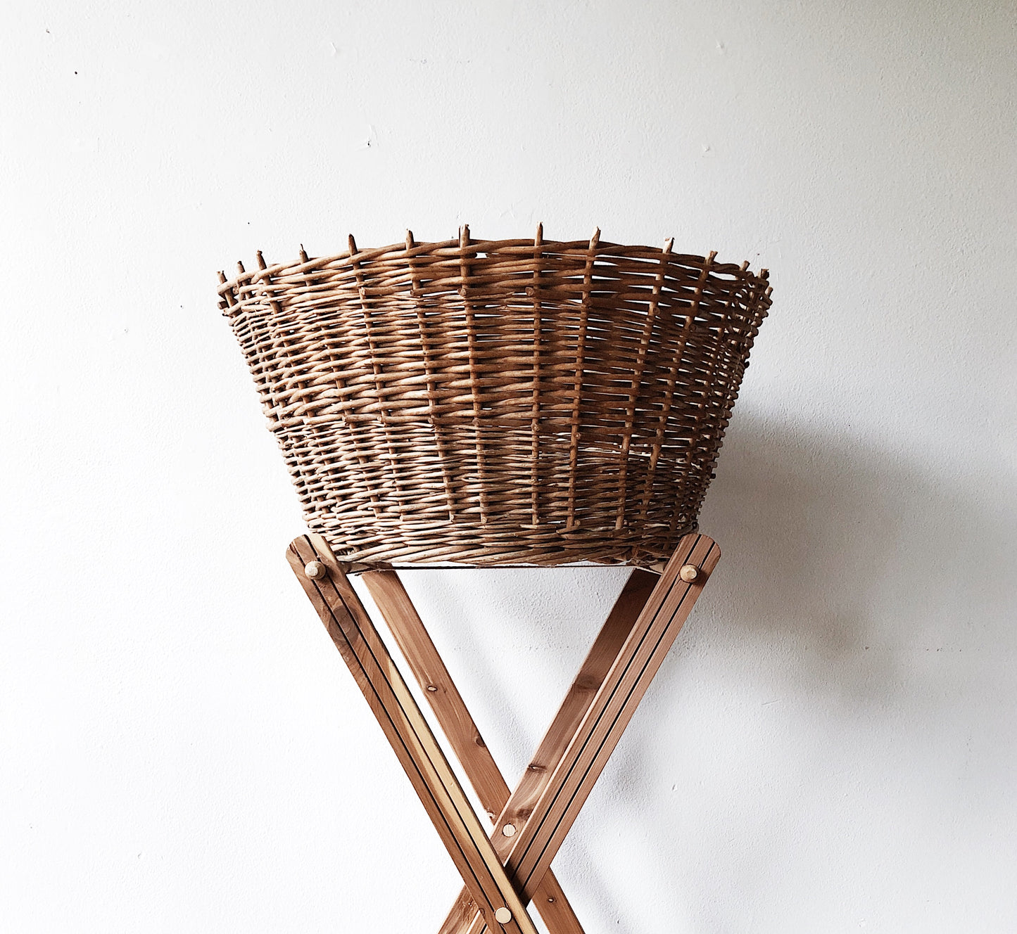 Vintage Laundry Basket and Stand