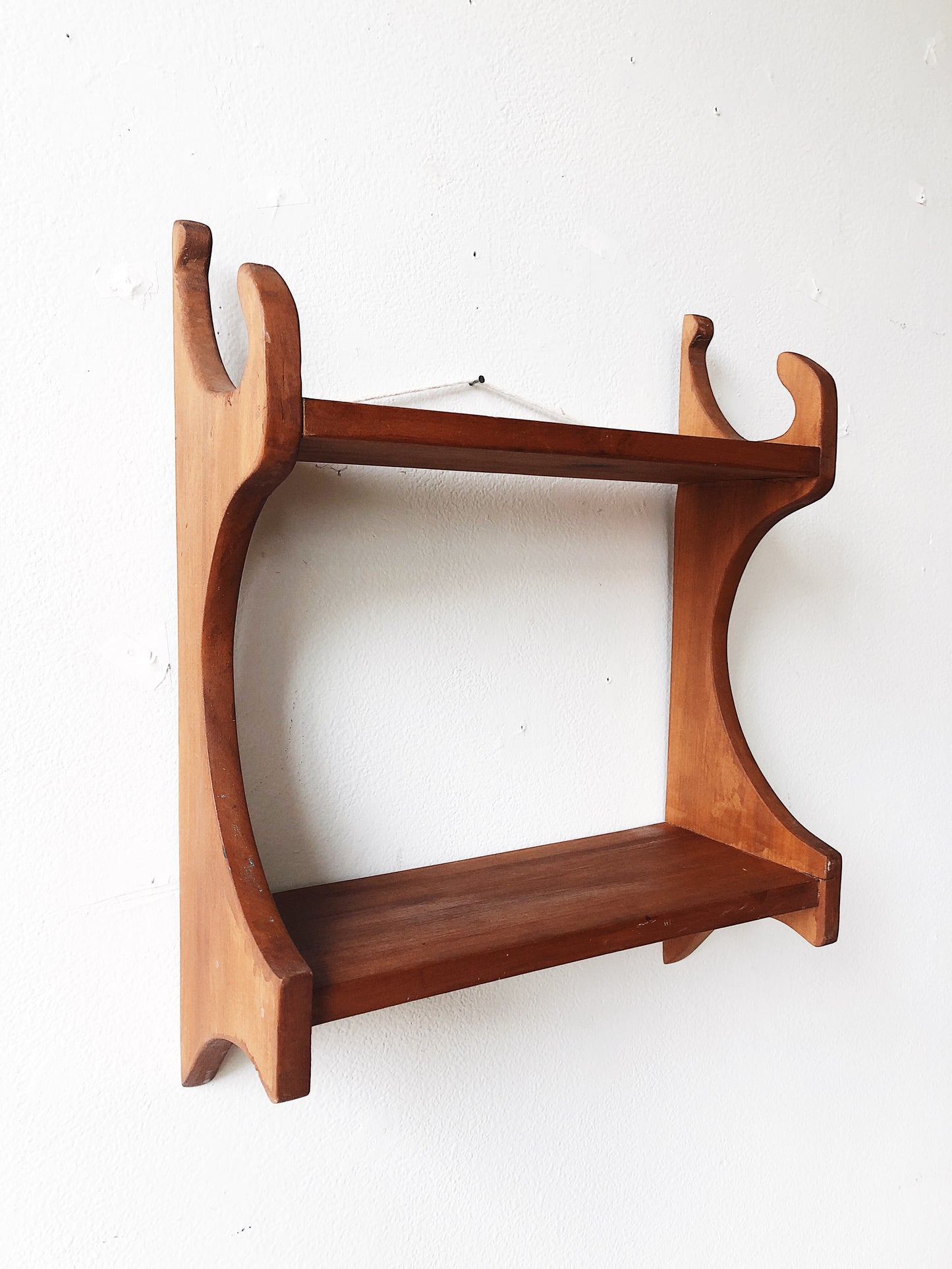 Vintage Two Tier Wood Shelf